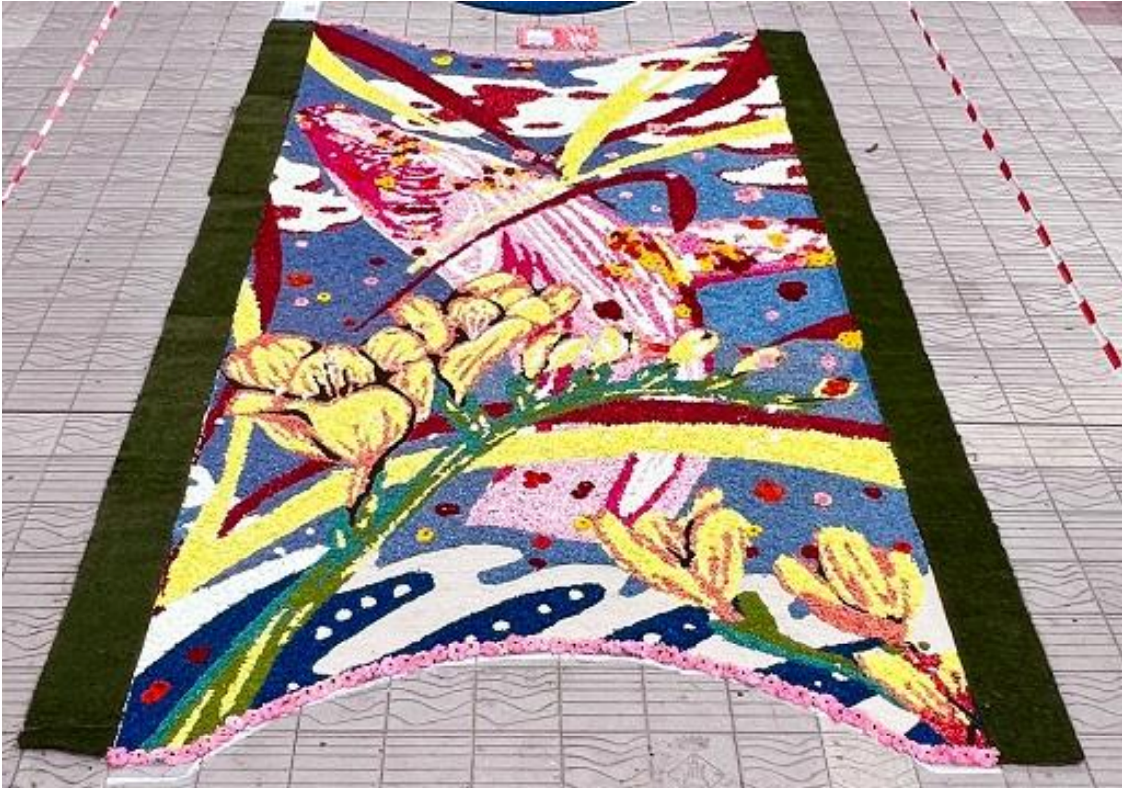 花びらで描くアート、インフィオラータイベントをGINZA SIX「Saf