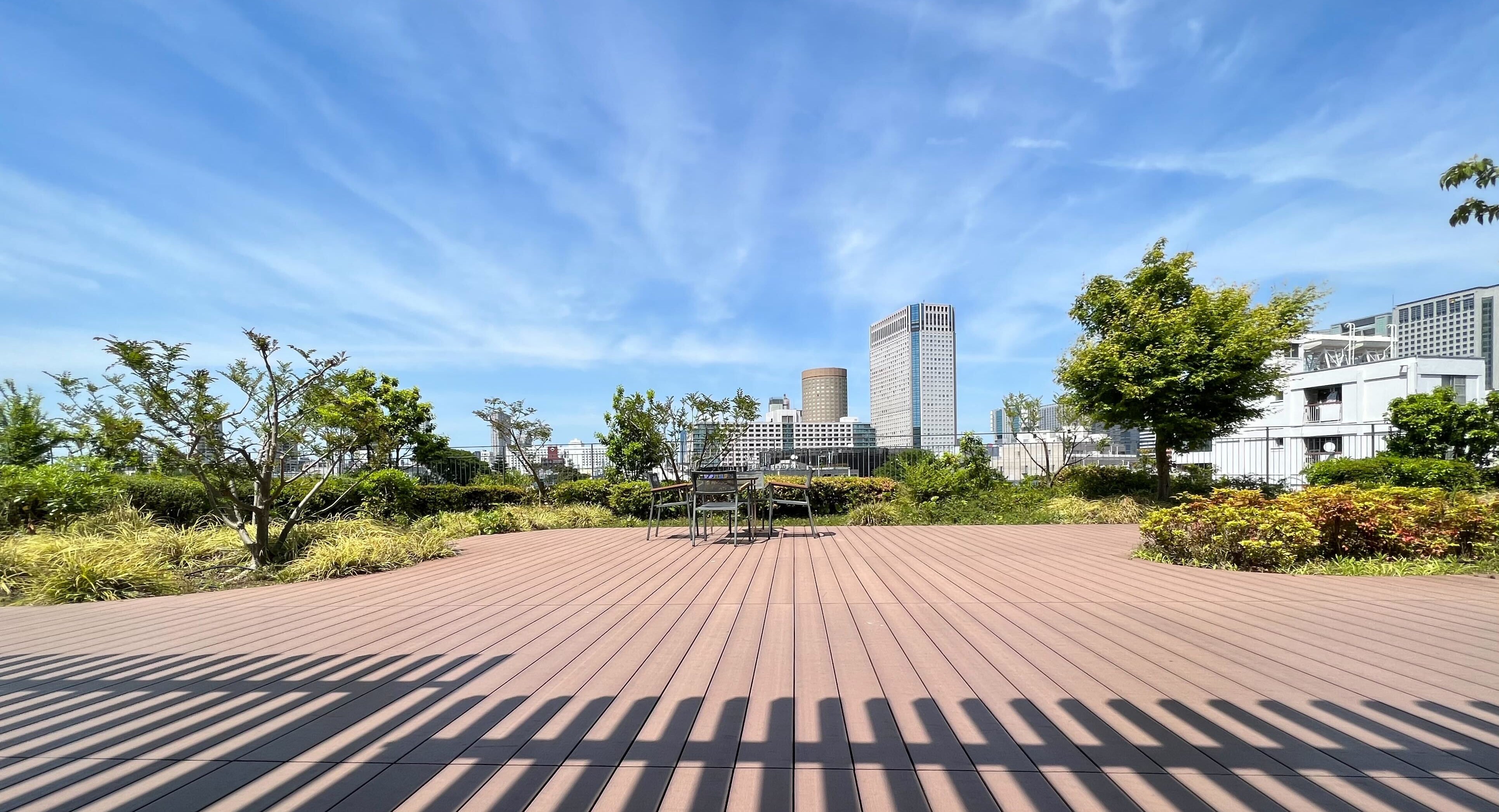 共有スペースのテラス