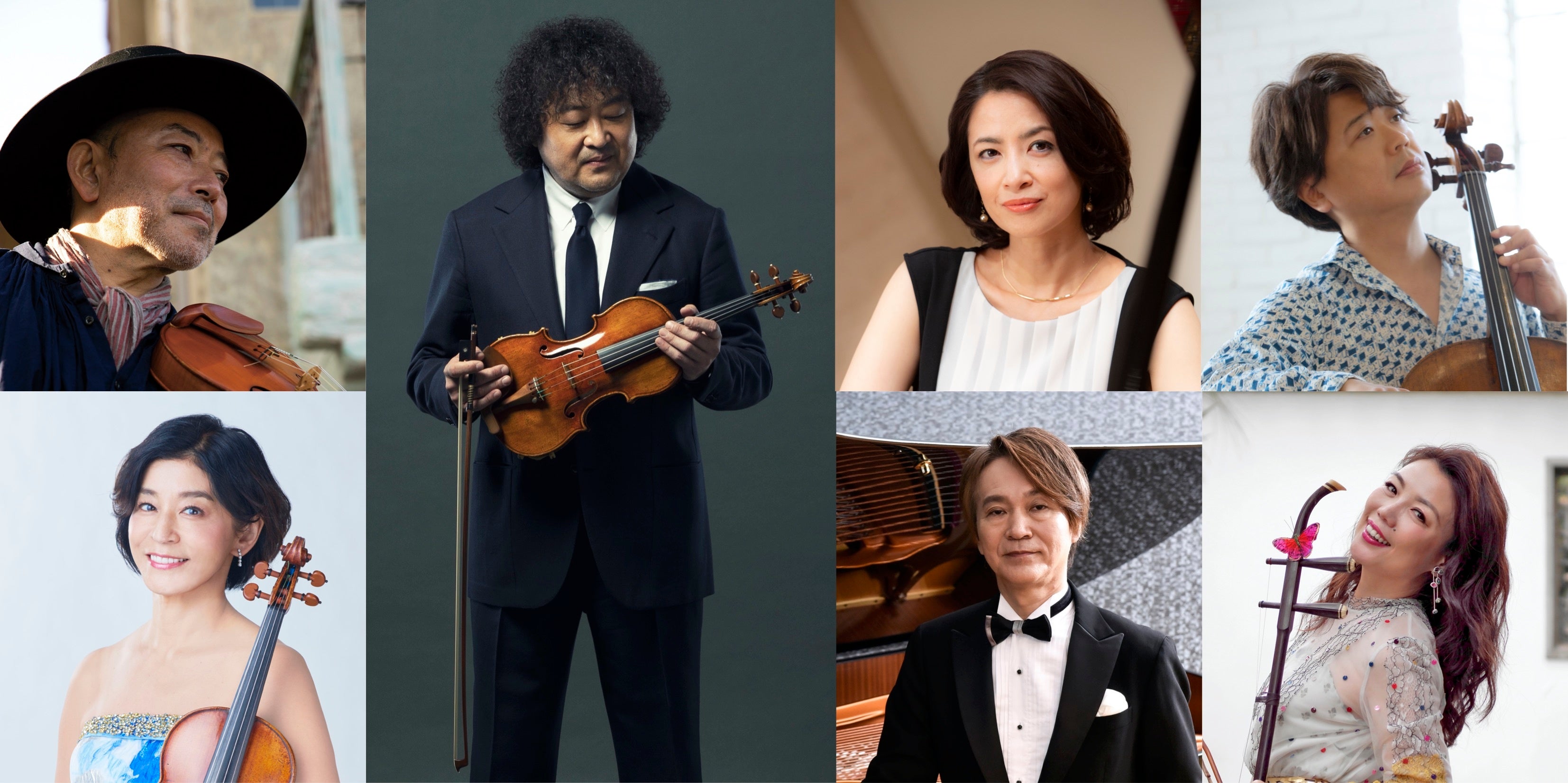 参加アーティスト：葉加瀬太郎(Vn)、古澤巖(Vn)、西村由紀江(Pf)、柏木広樹(Vc)、高嶋ちさ子(Vn)、羽毛田丈史(Pf)、ウェイウェイ・ウー(二胡)