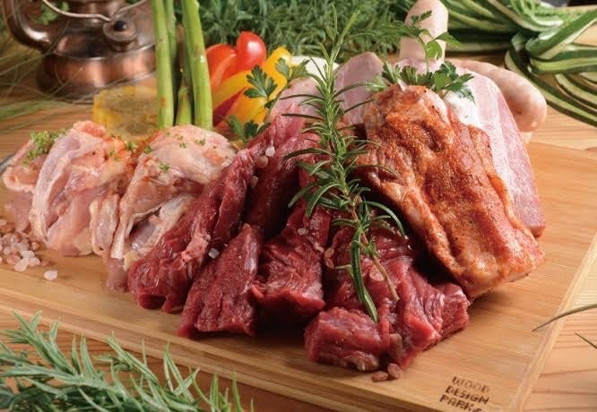 お肉とお野菜の盛り合わせBBQプレート　プランによって内容が変化します