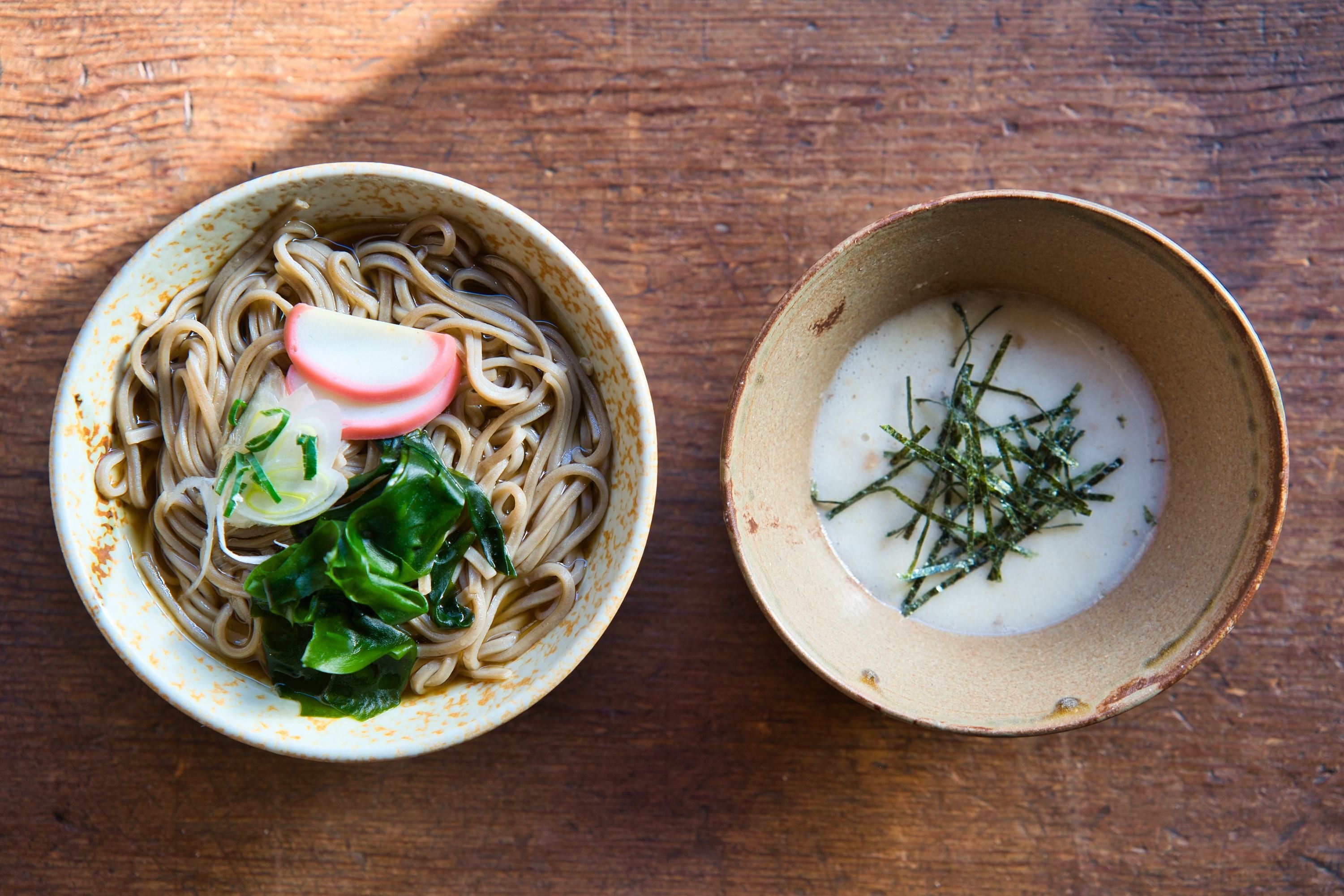かけそばと自然薯とろろ（小）