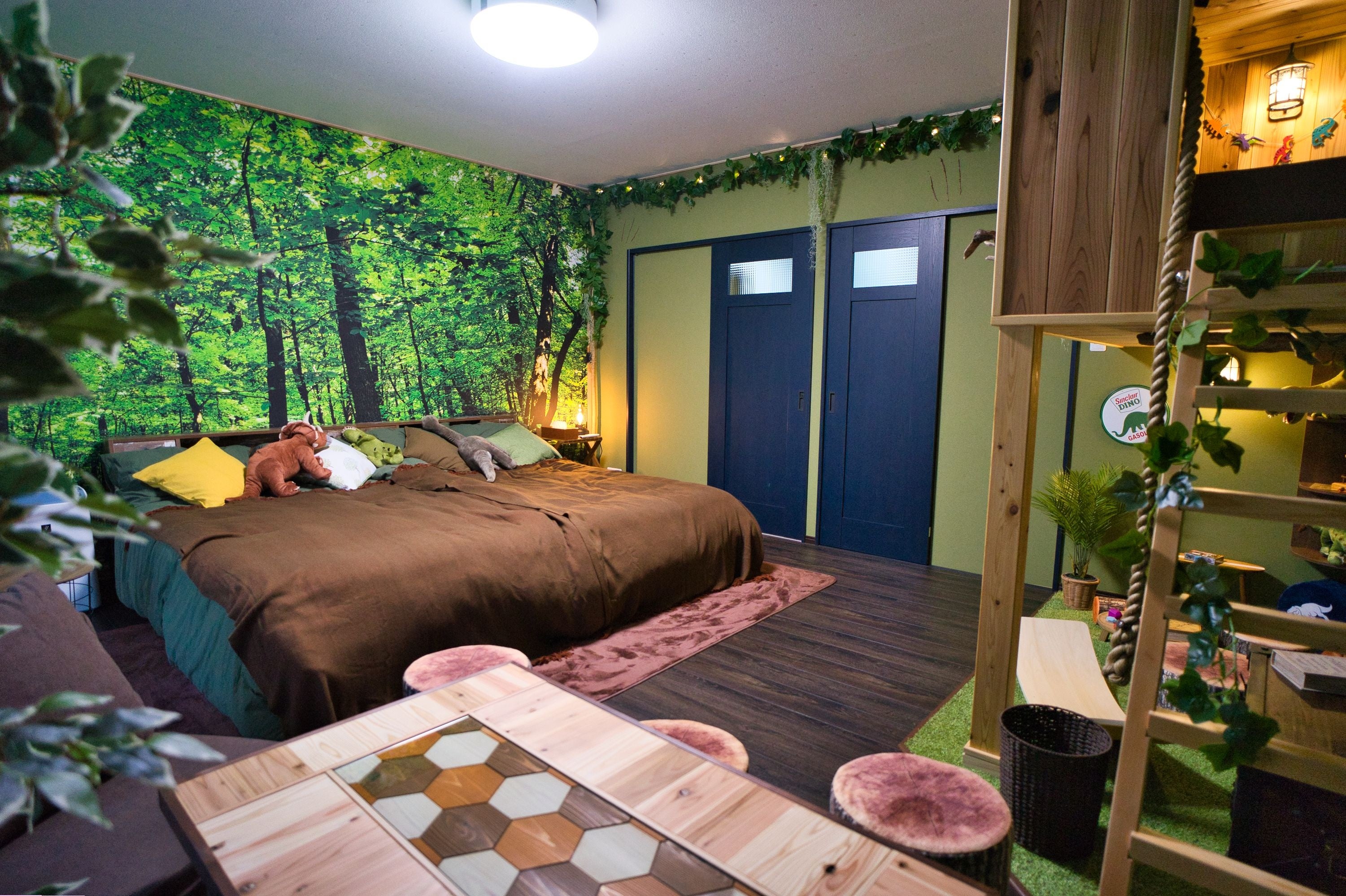 トイレ・バスルーム付きのHEYAmpingだからキャンプ初心者でも安心です。