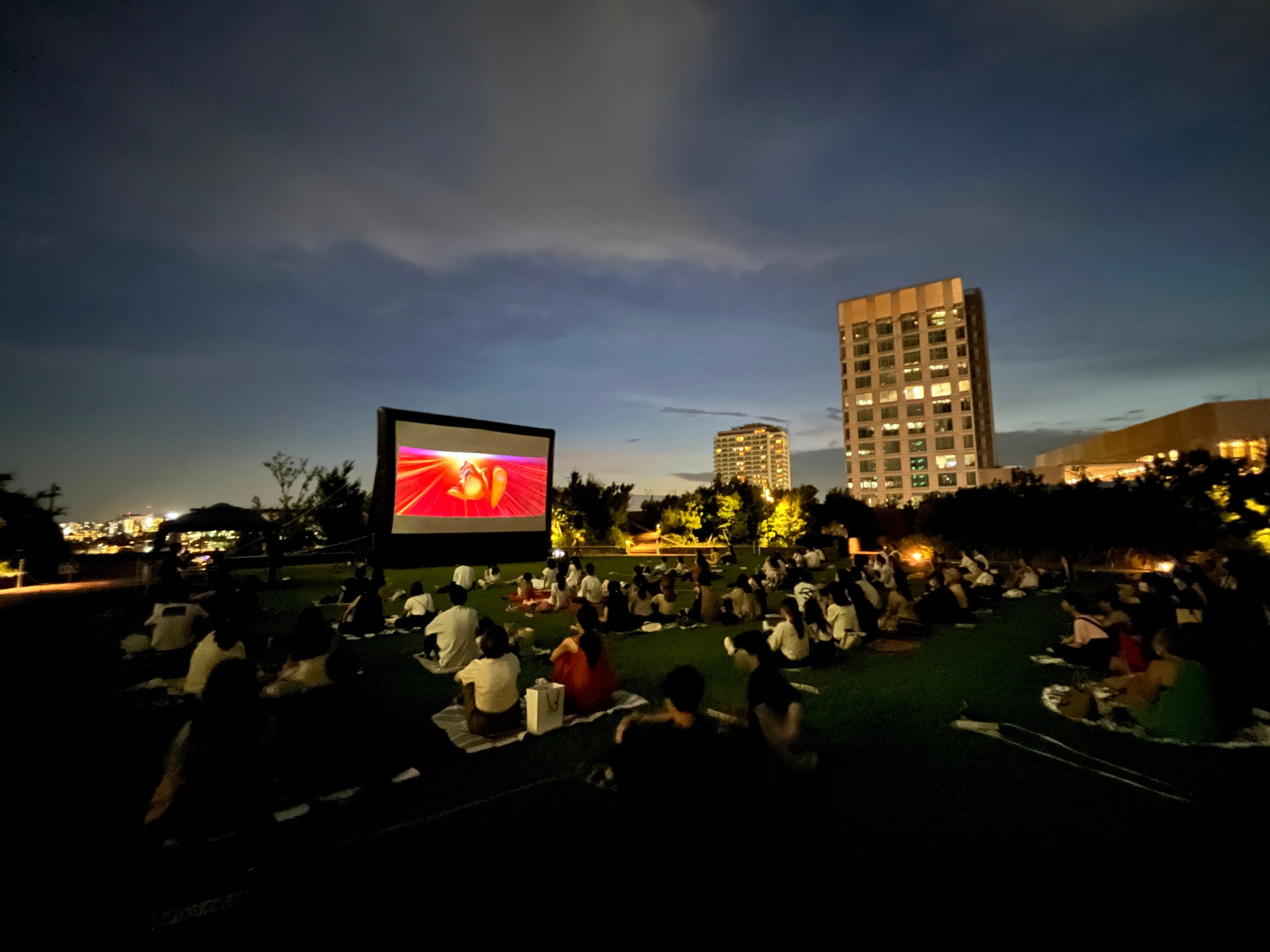 ▲第2回「原っぱシネマ」（2022年開催）の様子