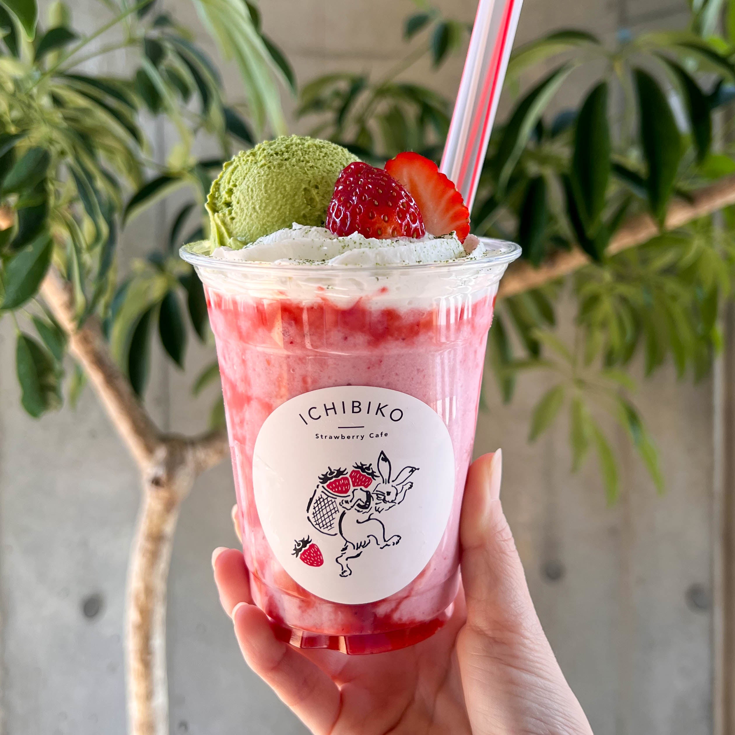 抹茶ストロベリースムージー