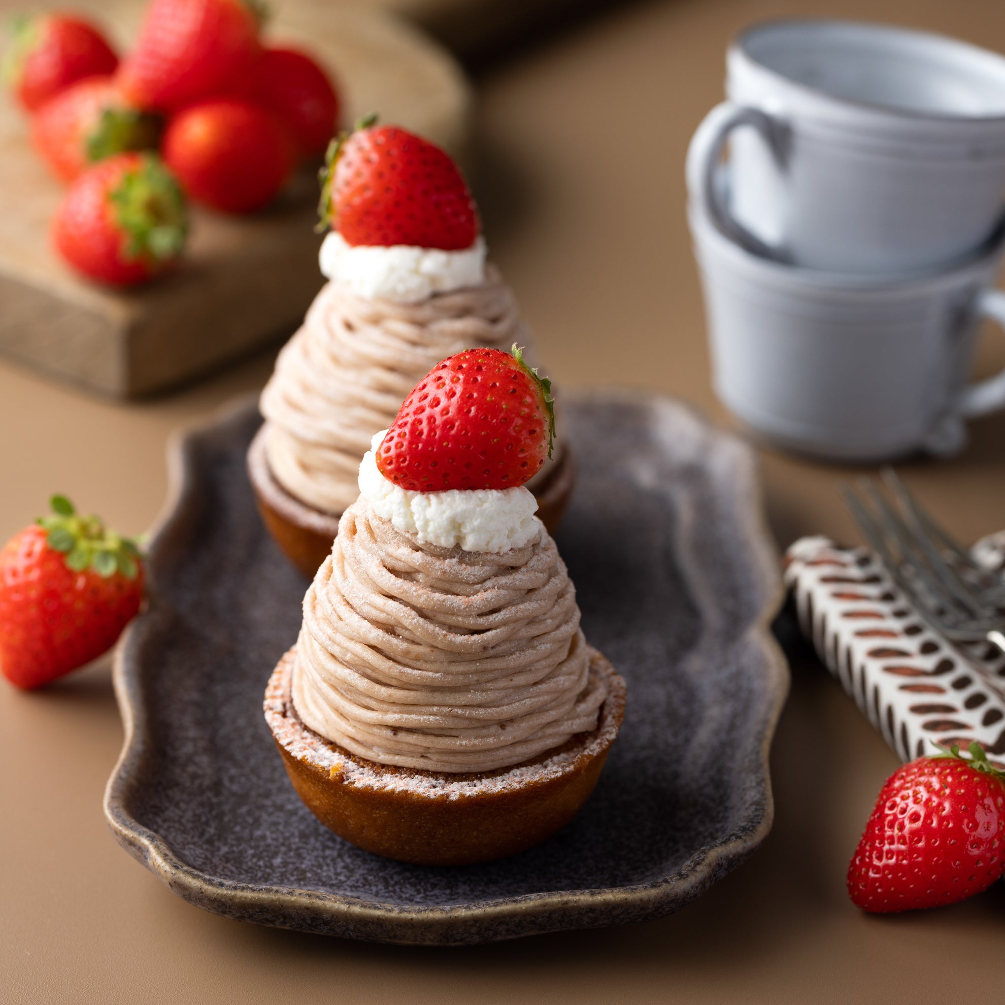 いちごのモンブランタルト