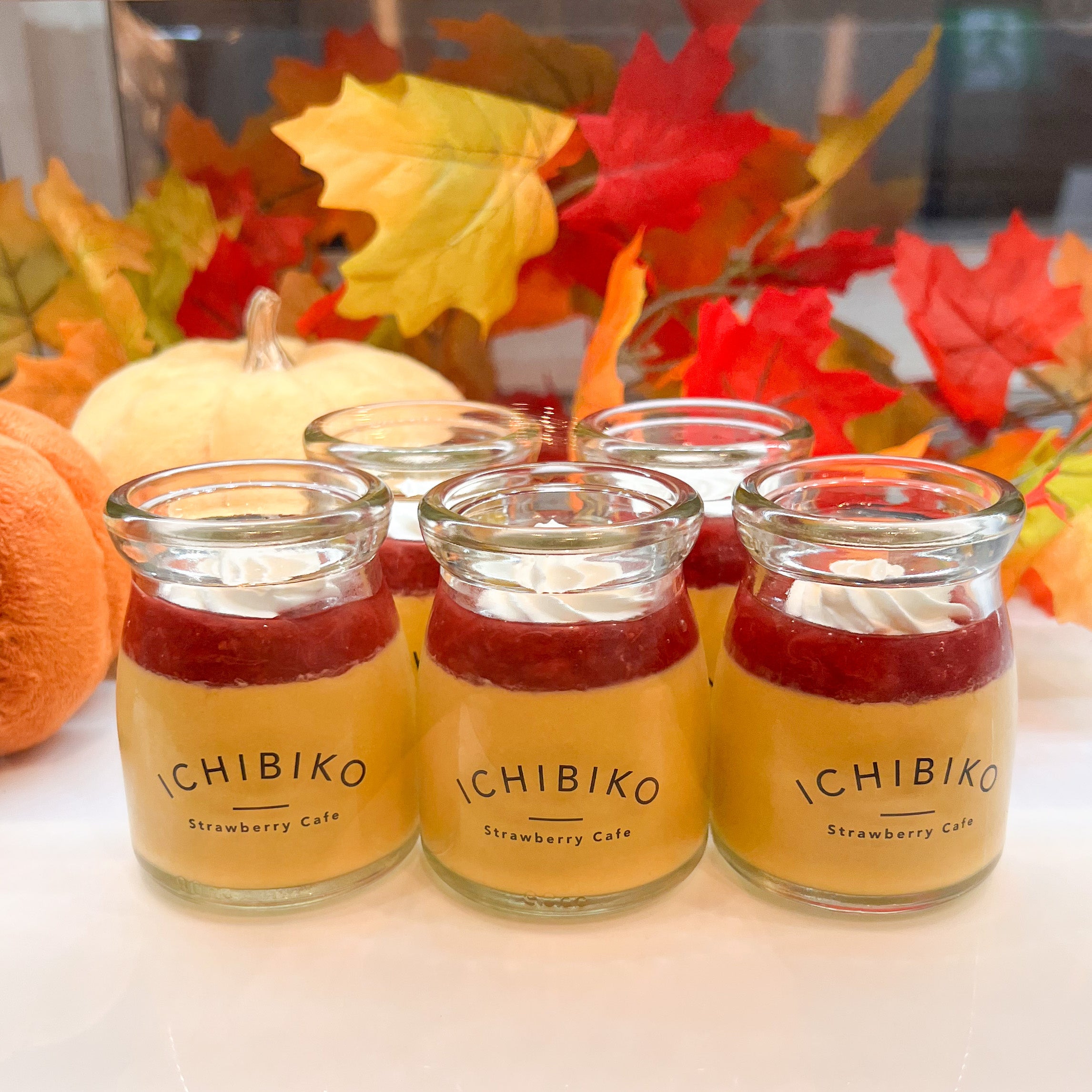 いちごとかぼちゃのプリン