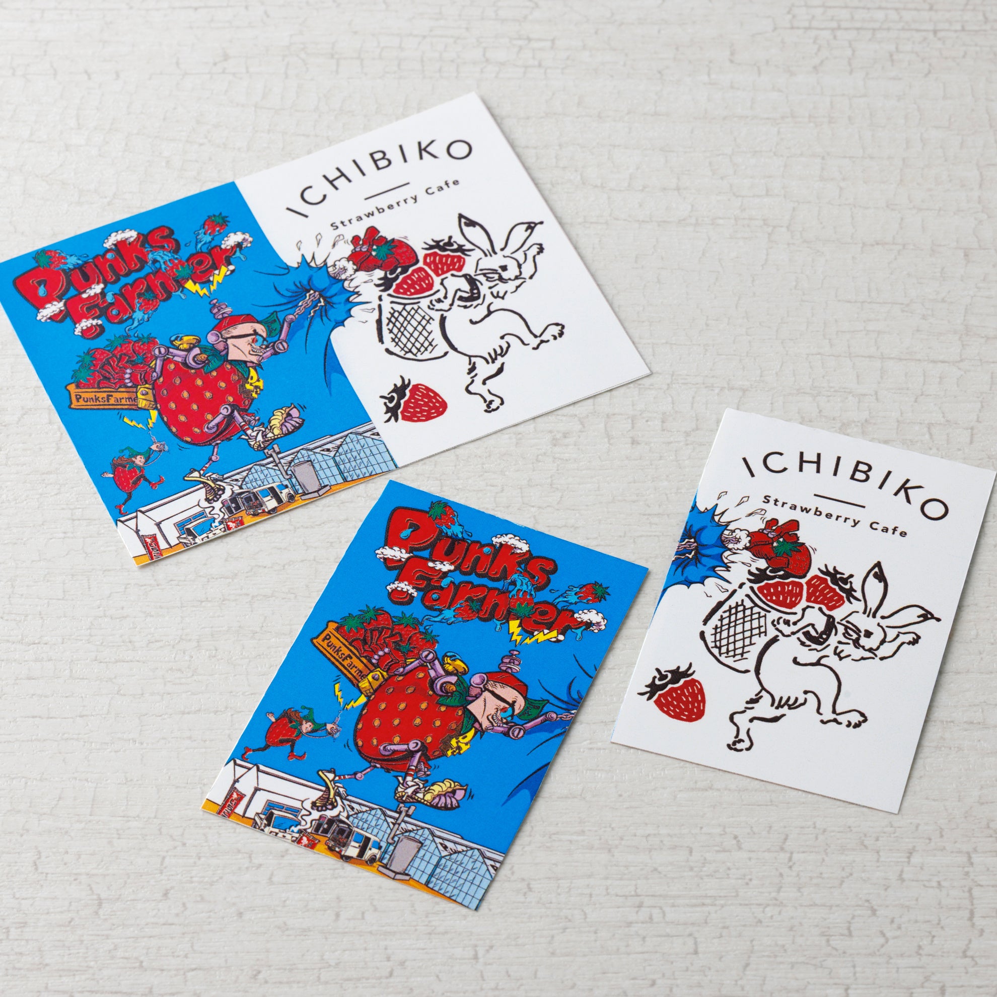 【即購入不可9〜】錆喰いビスコ コラボカフェ ステッカー 全種セット Punks Farmer×ICHIBIKOコラボ企画 コラボいちごスイーツと朝採り