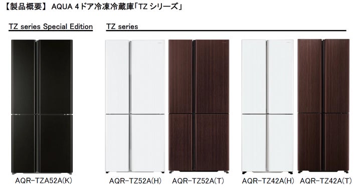 個性を極めた冷蔵庫が、上質なインテリアへ。AQUA 冷凍冷蔵庫 「TZ 個性を極めた冷蔵庫が、上質なインテリアへ。AQUA 冷凍冷蔵庫 「TZ