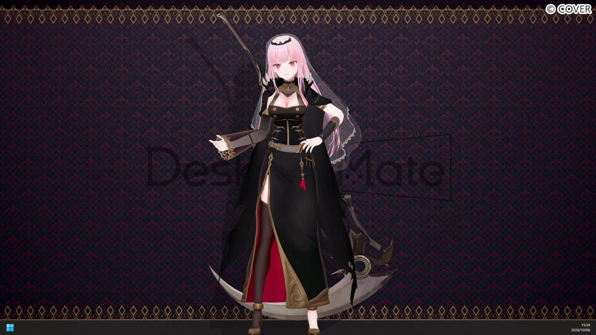 ホロライブ・森カリオペがデスクトップに!「Desktop Mate」初のホロライブタレントDLCが登場
