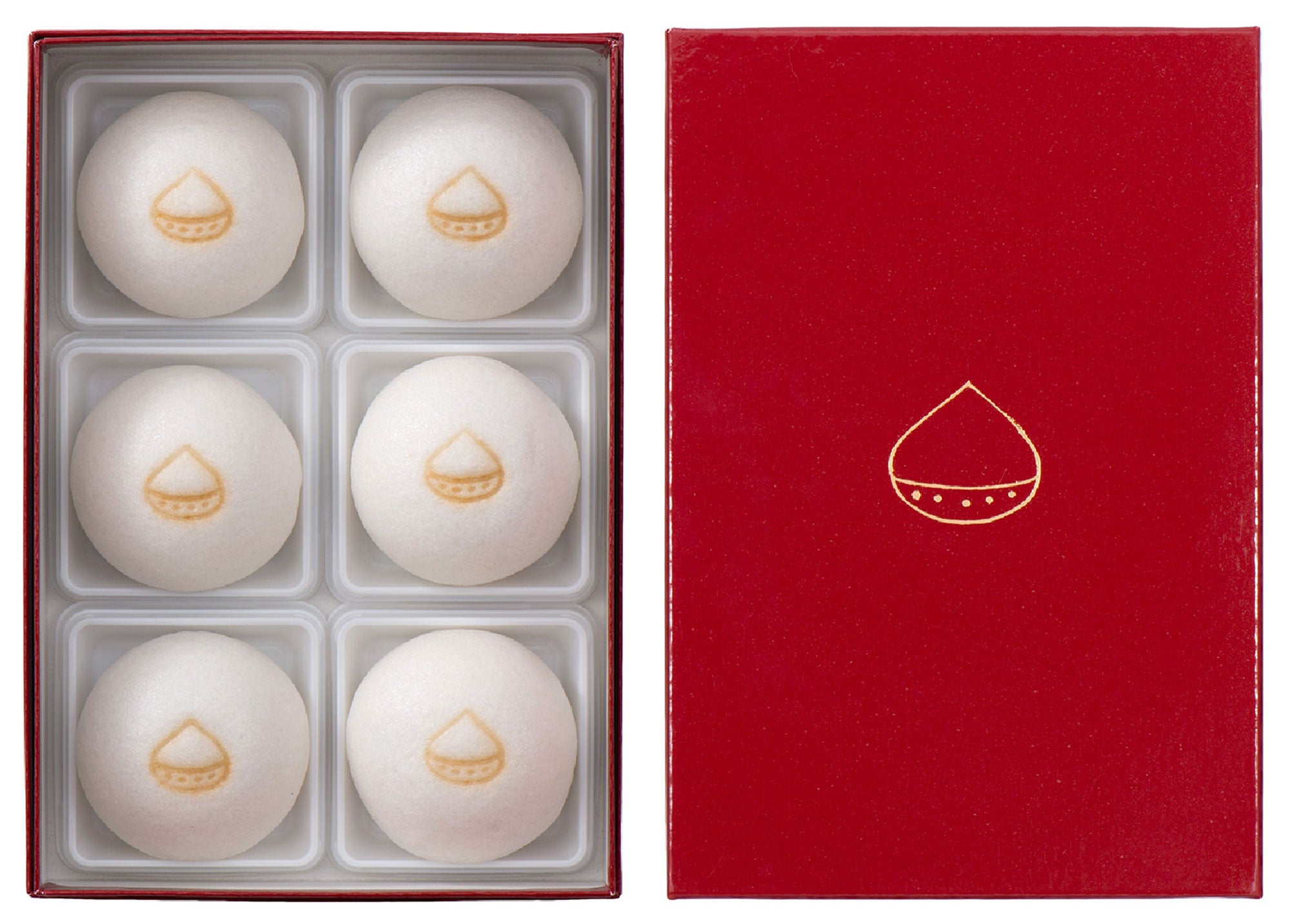 栗まろ ６個意匠箱入　18.8×12.9×4.8cm