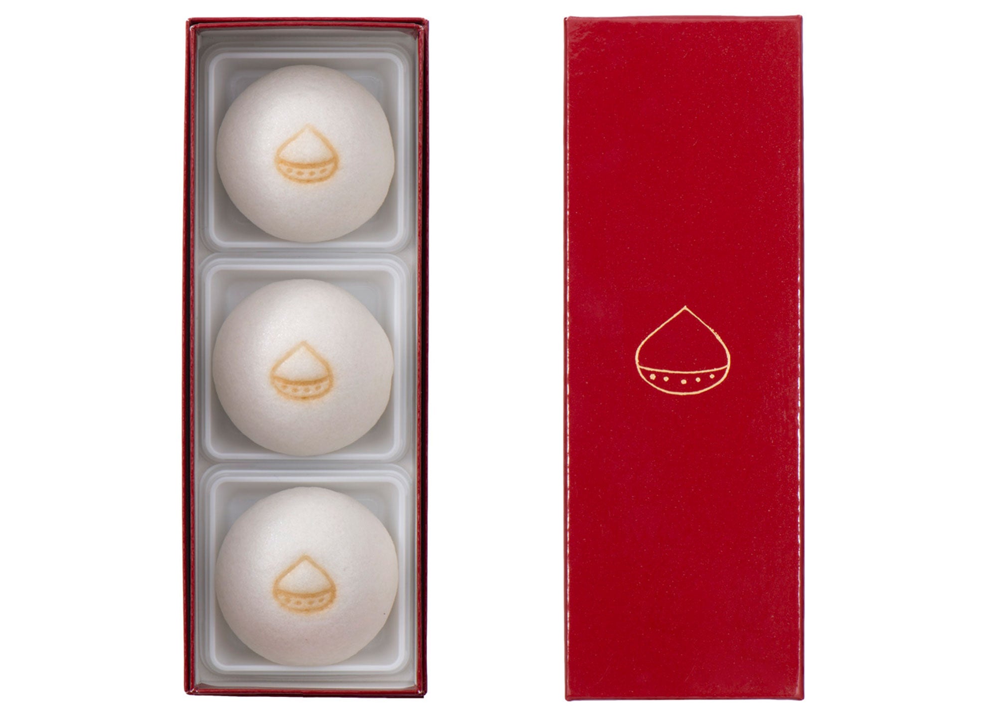 栗まろ ３個意匠箱入　18.8×6.5×4.8cm