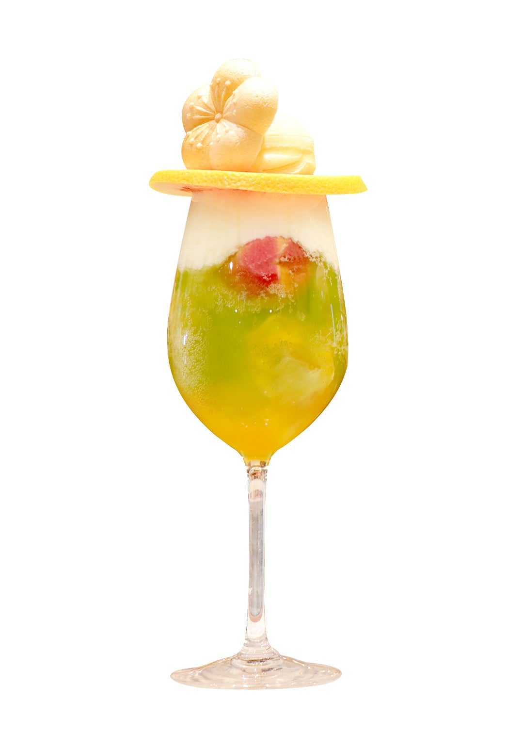 “とろぷる”梅杏仁クリームソーダ「The CHOYA 萌葉（もえは）」