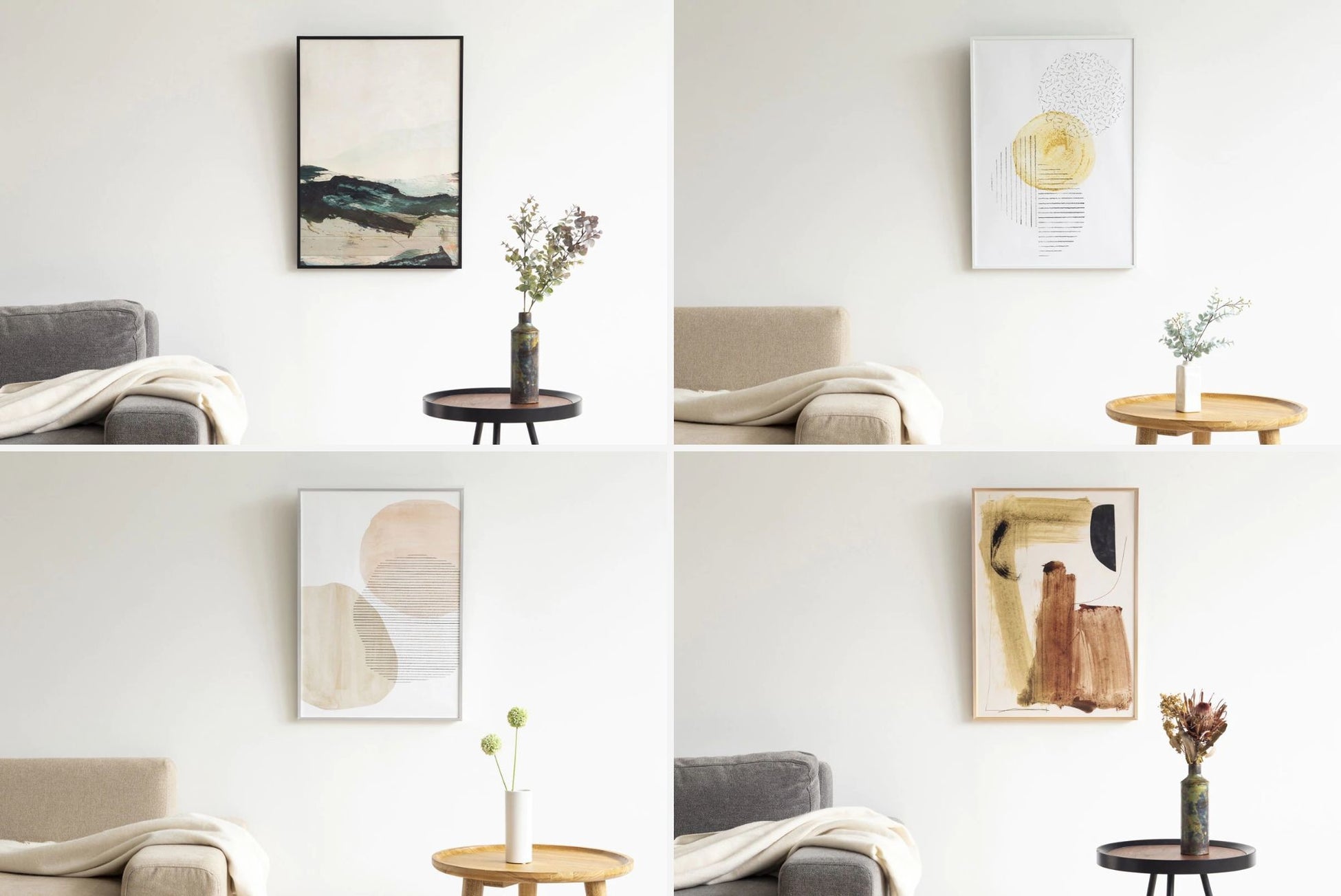 左上からブラック、ホワイト、シルバー、ゴールド