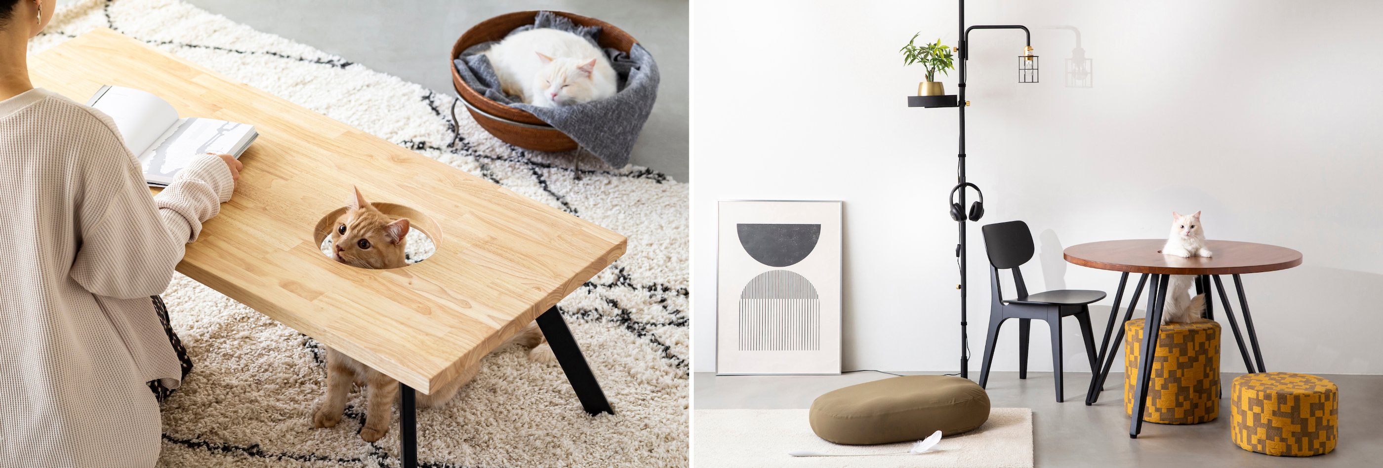 KANADEMONOより、爪とぎ対策不要「猫の手も借りたいスツール」発売開始