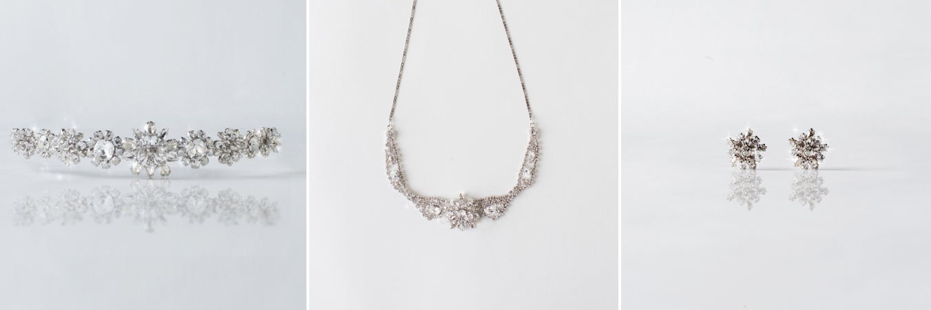 ティアラ『ステラ』、セットのネックレス、イヤリング