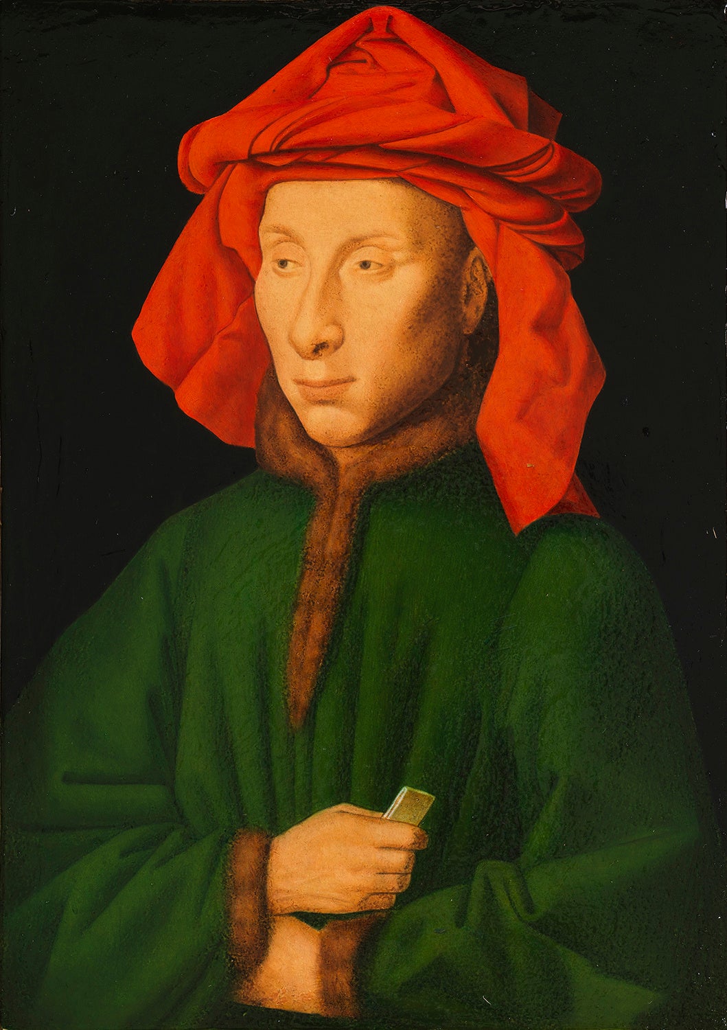 ヤン・ファン・エイク《ジョヴァンニ・アルノルフィーニの肖像》 1435年頃　渡邉郁夫