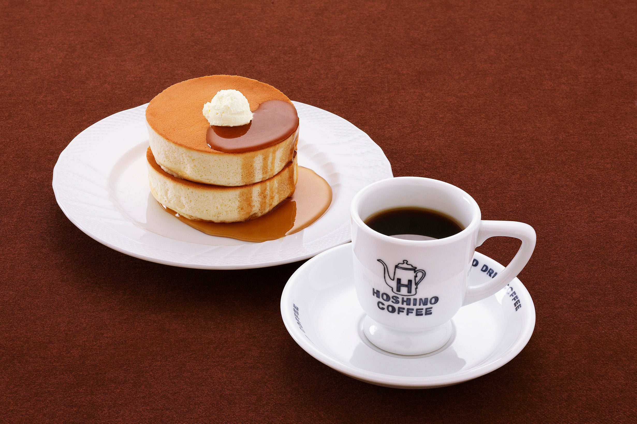 窯焼きスフレパンケーキと珈琲