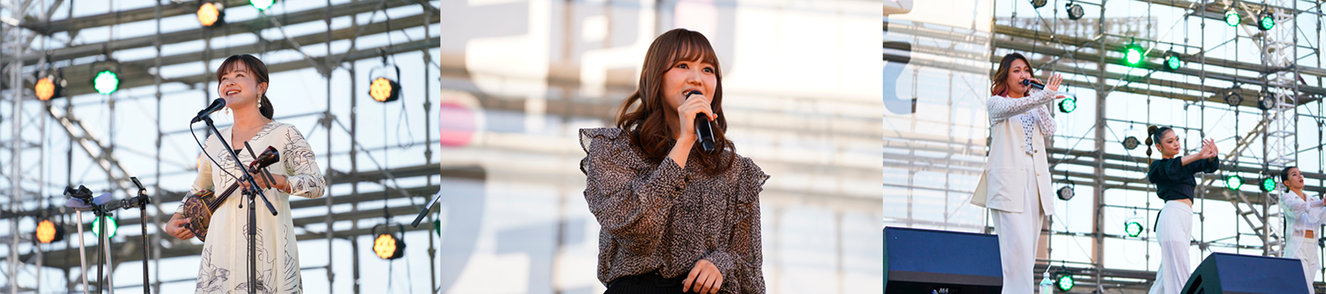 （左から）大山百合香 with LiLi・宮竹ようこ・千里-chisato- 