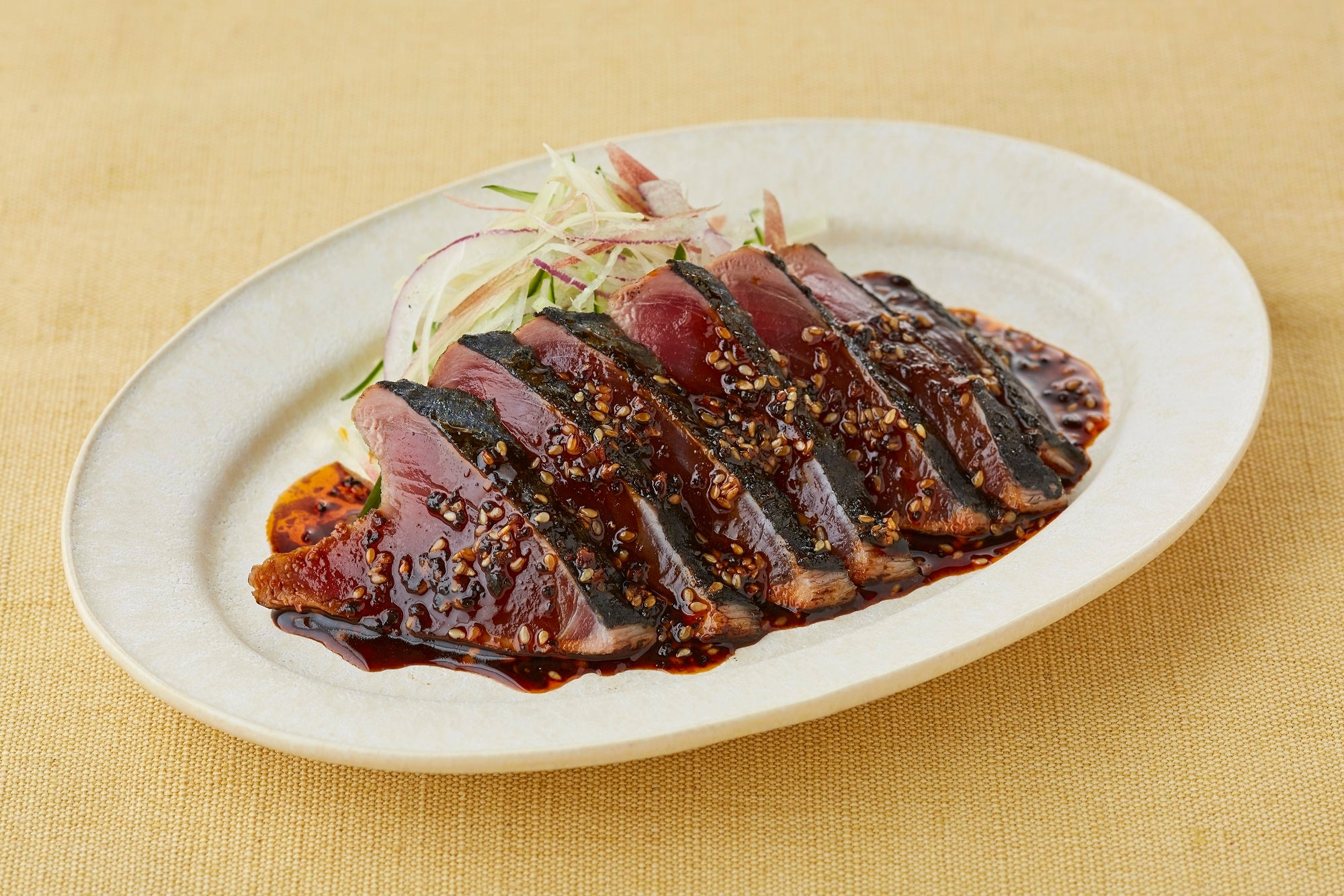 アレンジいろいろ　水餃子のたれを使ったカツオのたたき 水餃子のたれ