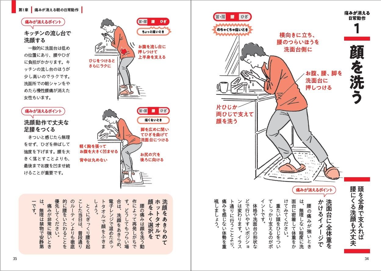 痛みが消える日常動作「顔を洗う」