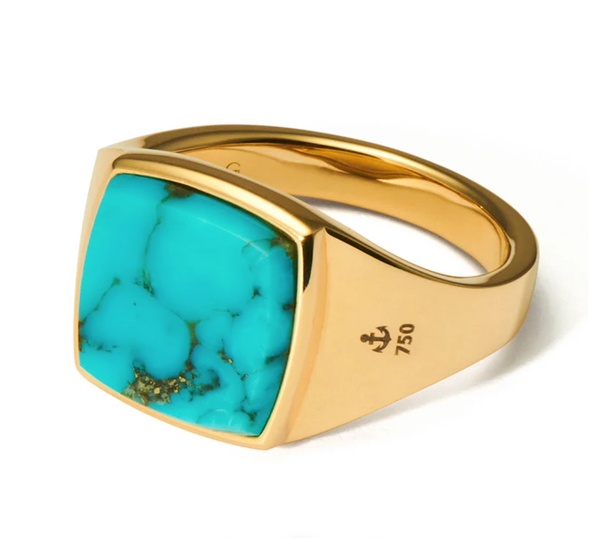 ＜ジェントルマン＞リング（K18YG ターコイズ）￥438,900(税込)