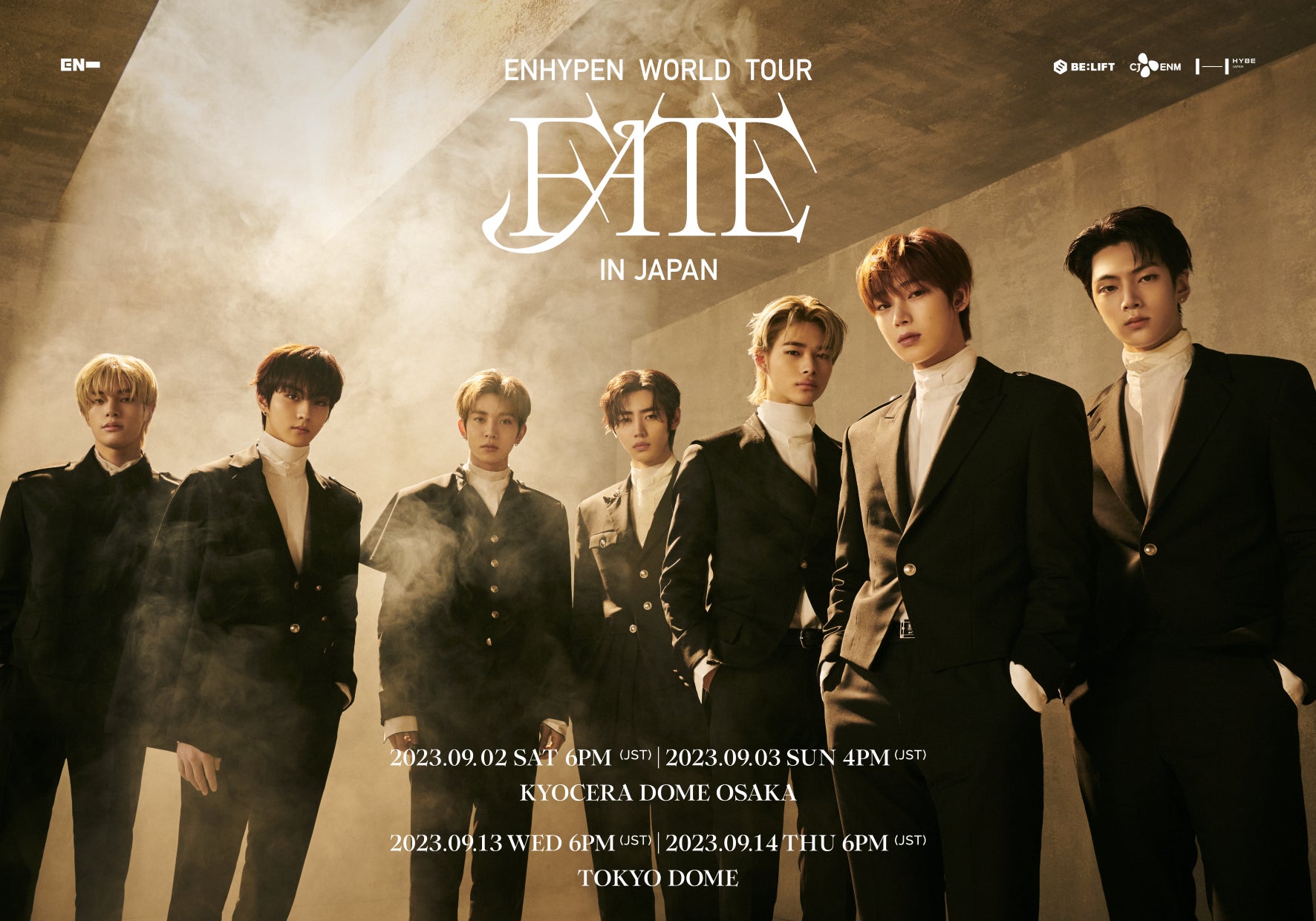 ミュージック ENHYPEN/WORLD TOUR ENHYPEN、初のドームツアー『ENHYPEN WORLD TOUR 'FATE' IN