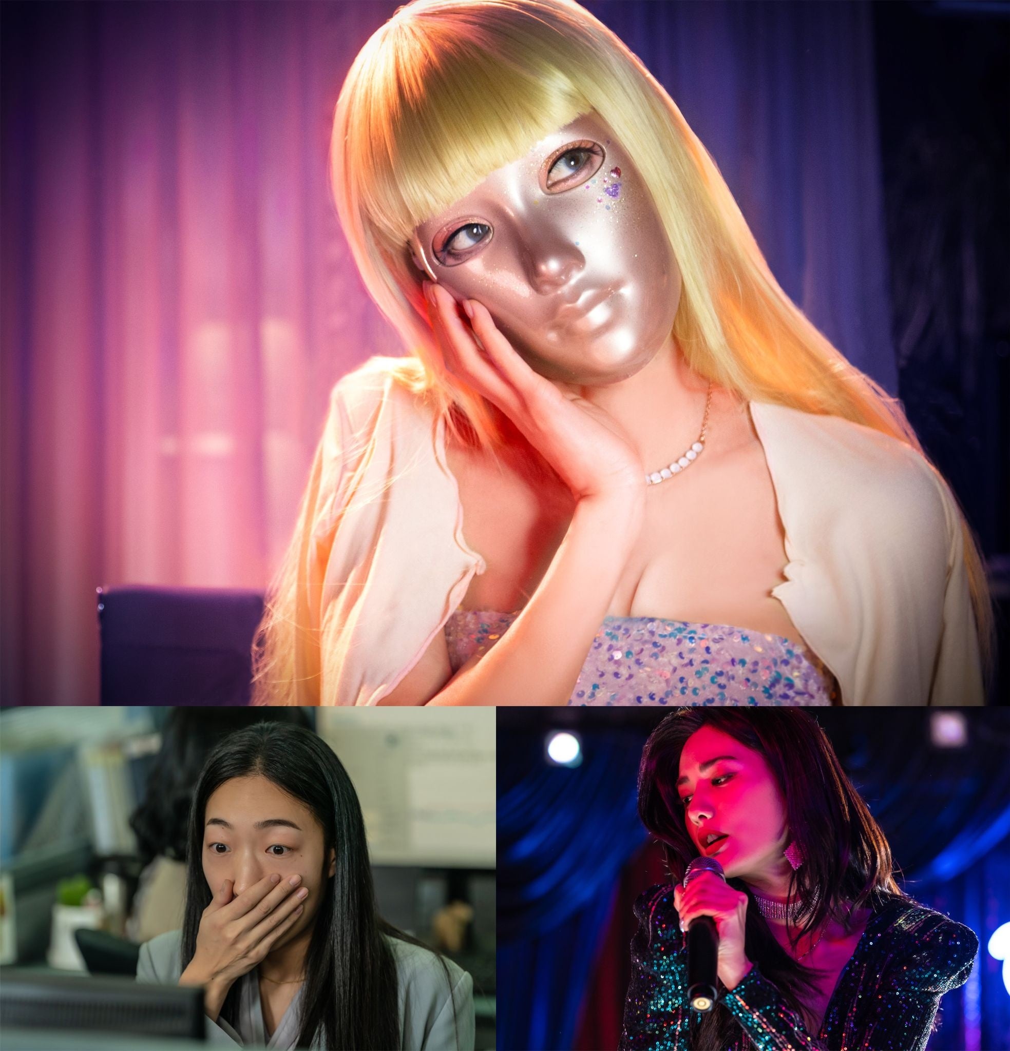 Supertoneの技術は、キム・モミを演じる女優ナナとイ・ハンビョルの声を、異なる文脈でシームレスに融合させることで、ライブ配信者「マスクガール」の謎めいた声を作り上げた（画像クレジット：Netflix）