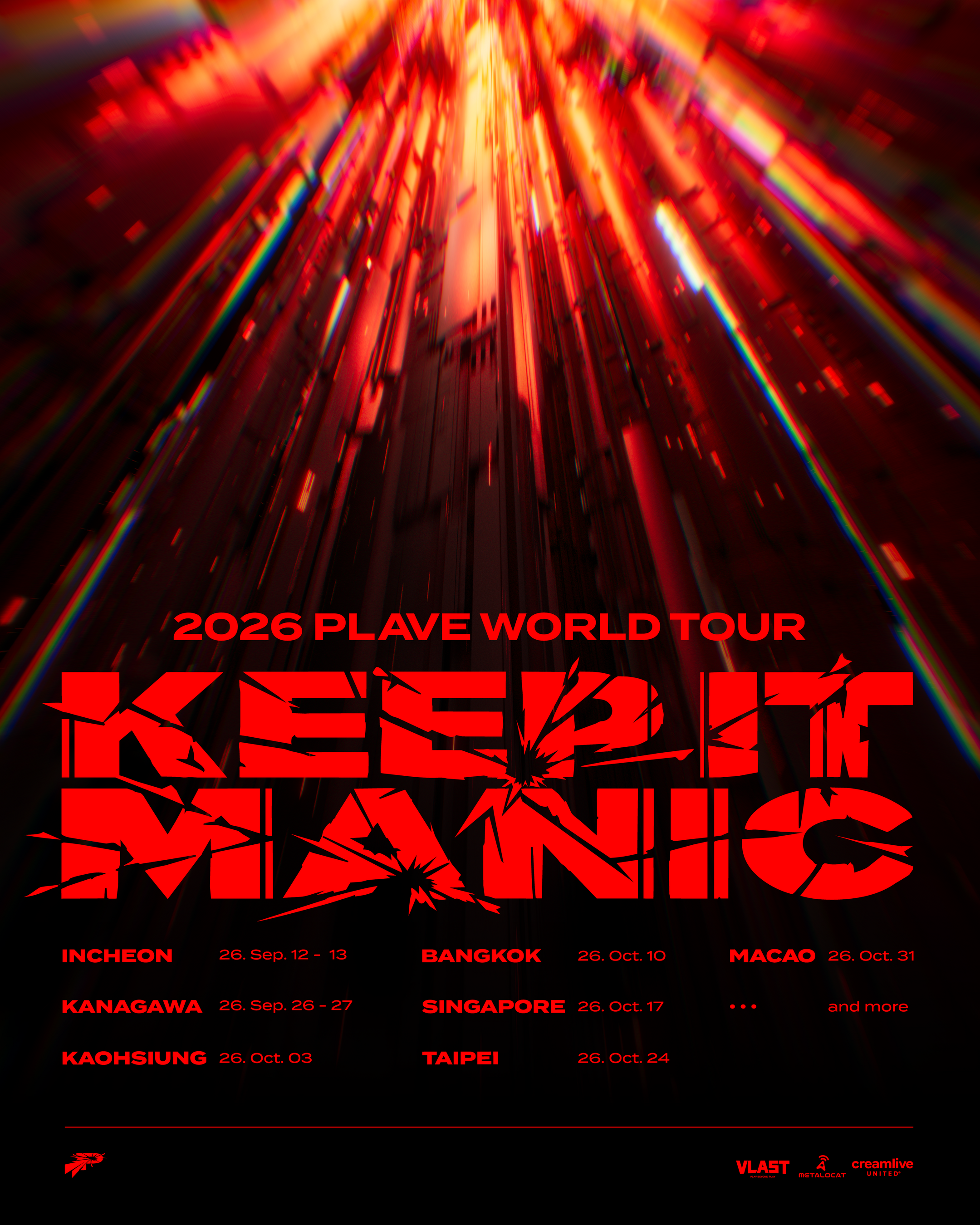 アジアを中心にグローバルで絶大な人気を誇るK-POPバーチャルアイドル「PLAVE」、自身初のワールドツアー『2026 PLAVE World Tour [KEEP IT MANIC]』開催決定！