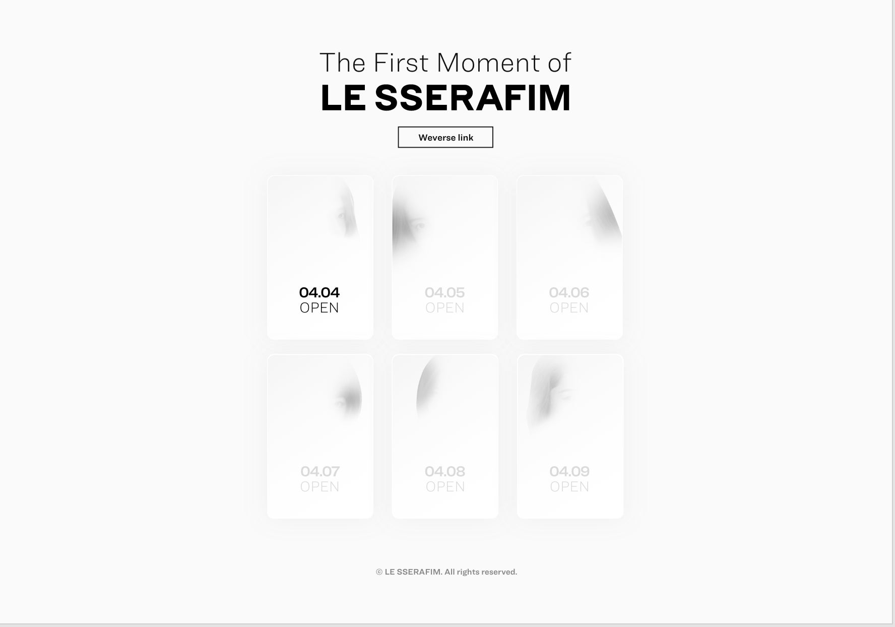 LE SSERAFIM、デビュー記念プロジェクト「The First Moment of LE LE SSERAFIM、デビュー記念プロジェクト「The First Moment of LE