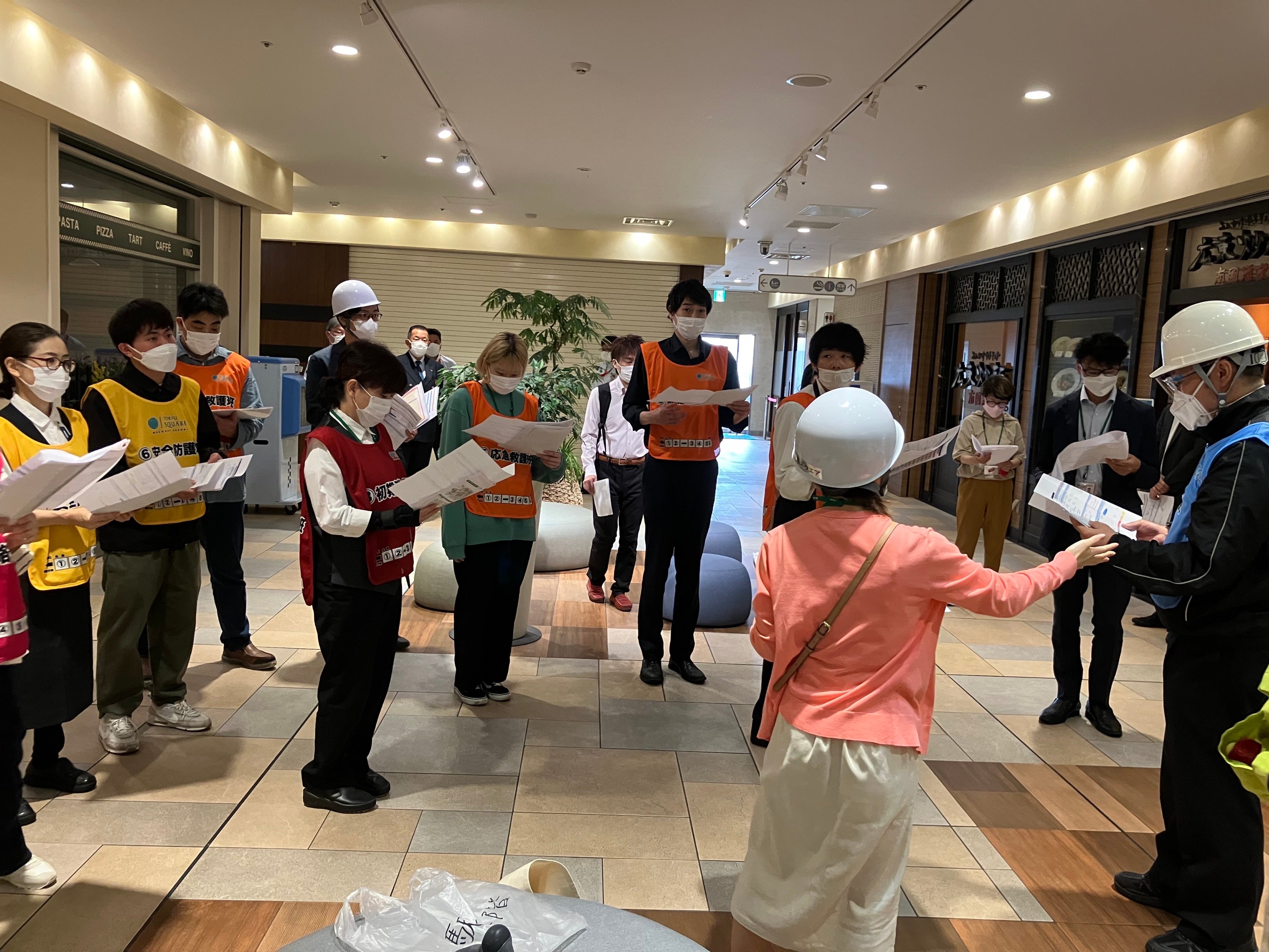 過去に実施した施設内防災訓練の様子