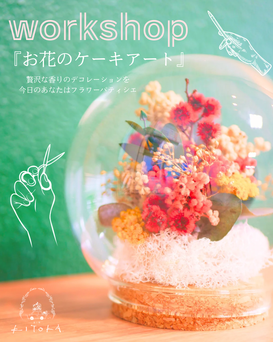 お花のケーキアート