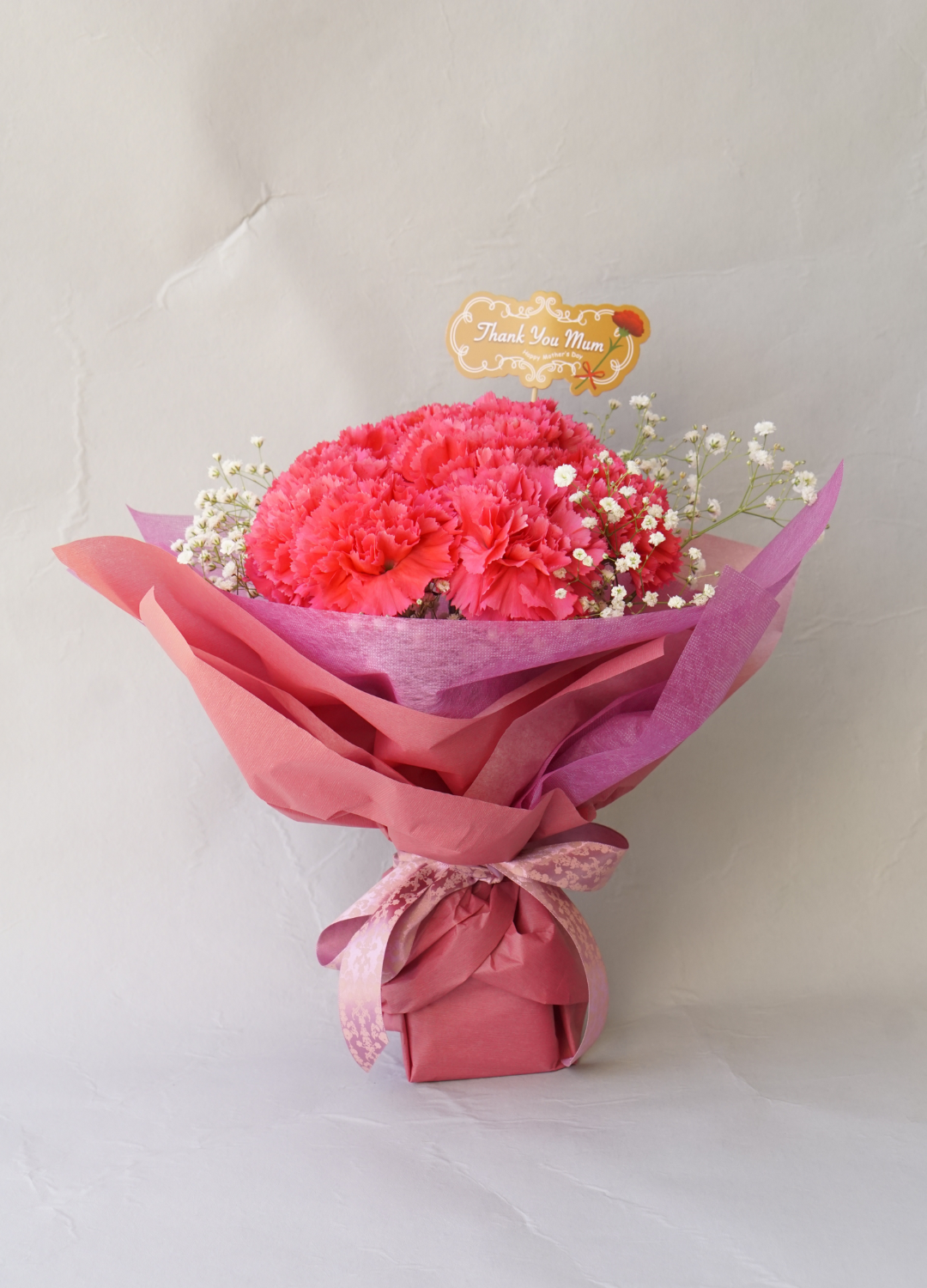 母の日/父の日に、花瓶も水やりも不要な飾れる花束「スタンディング