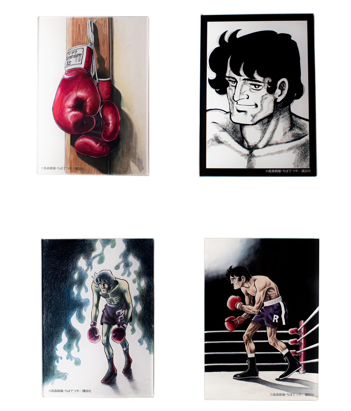 人気アニメキャラクター あしたのジョー矢吹丈イラスト皿 四角形 人気