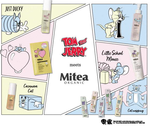 新品【TOM&JERRY】Mitea ORGANIC Skincare Kit TOM and JERRY meets Mitea ORGANIC】初のコラボレーション