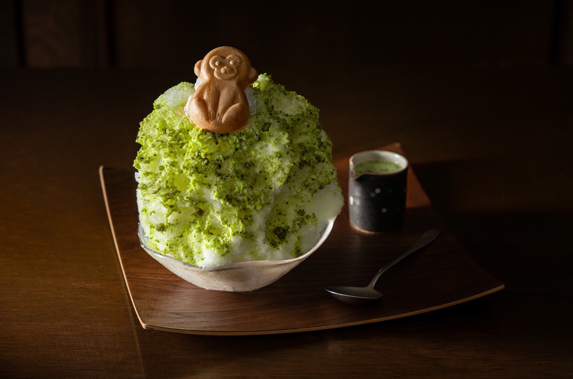 开心果練乳のかき氷