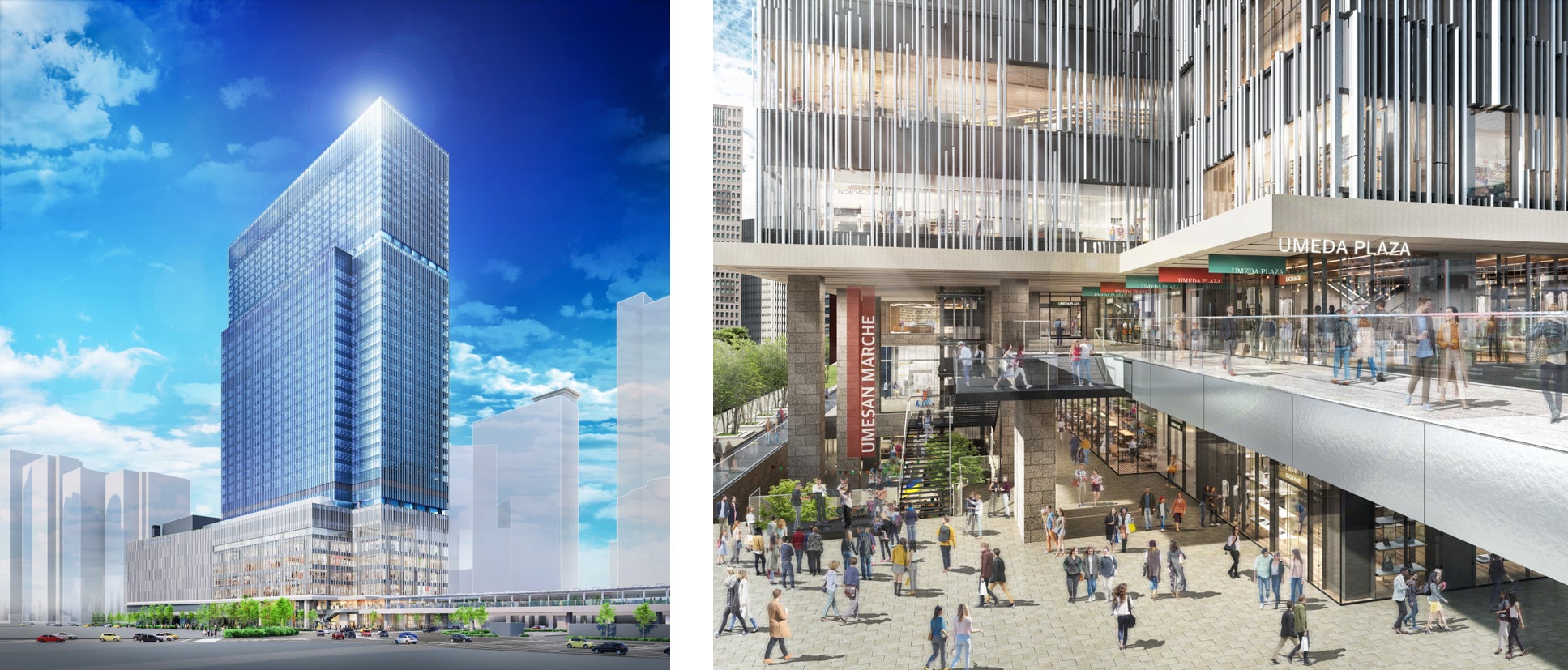 「KITTE大阪」が入るJPタワー大阪 イメージ図