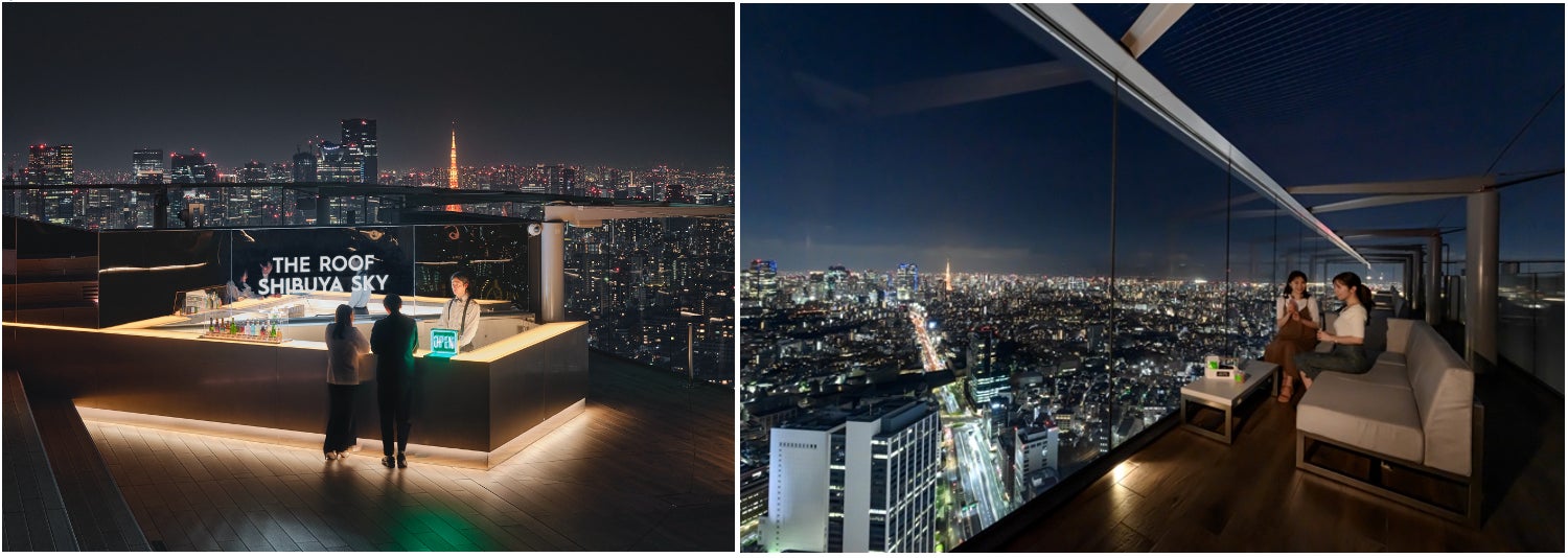 ▲「THE ROOF SHIBUYA SKY」バーカウンター、ソファ席