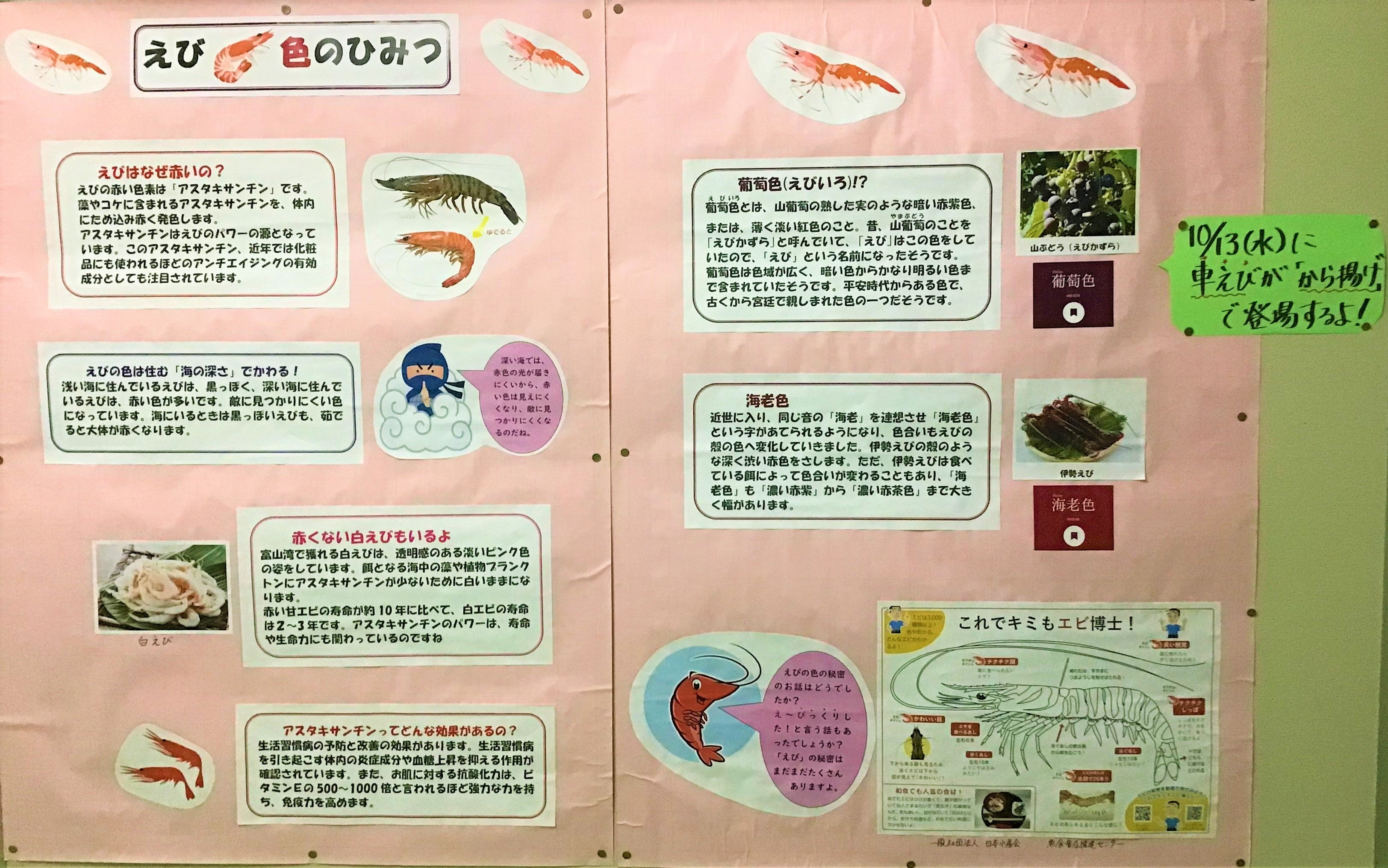 学校での食育掲示物