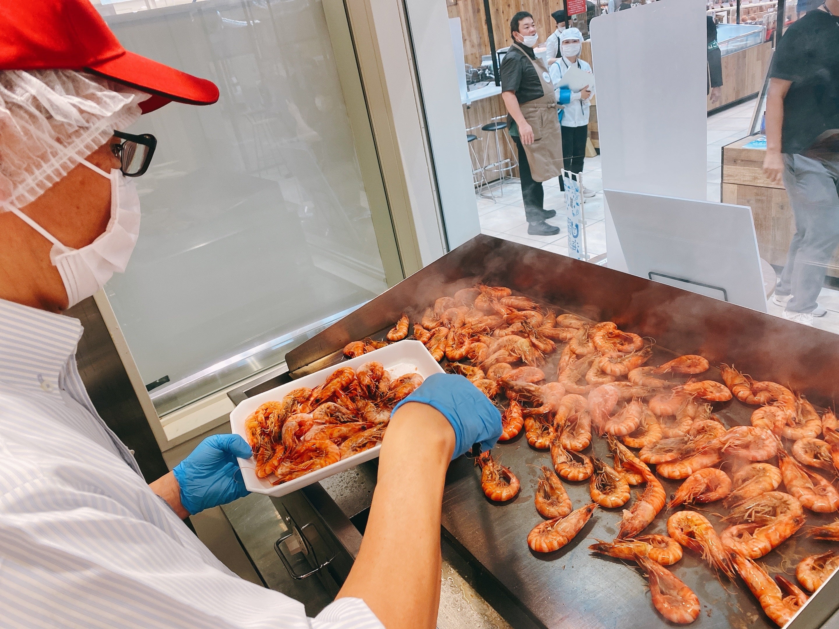 国産車海老の無償提供