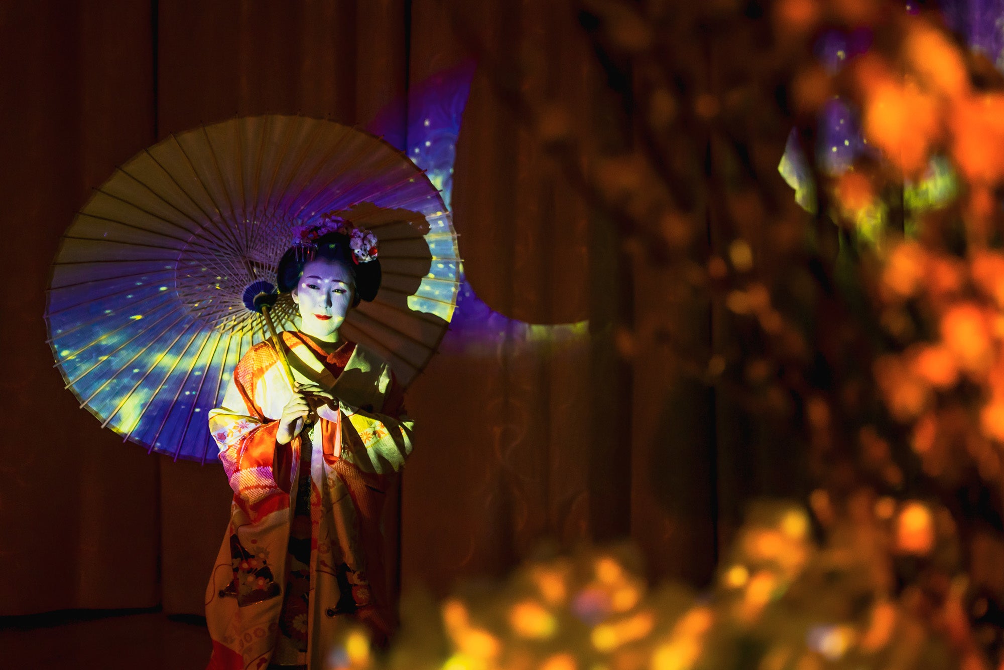 一旗プロデュース「宴 UTAGE 和食×日本舞踊×デジタルアート」の