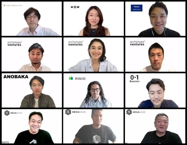 出資者の皆様とヘキサベースマネジメントチーム