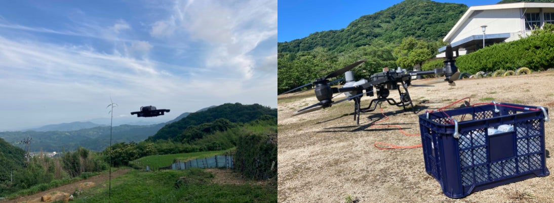左)DJI Avata2、右)DJI FlyCart30