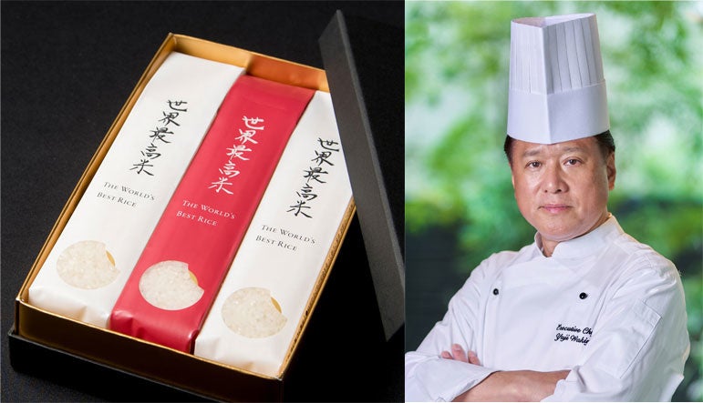 ▲(左)世界最高米、（右）脇屋友詞氏