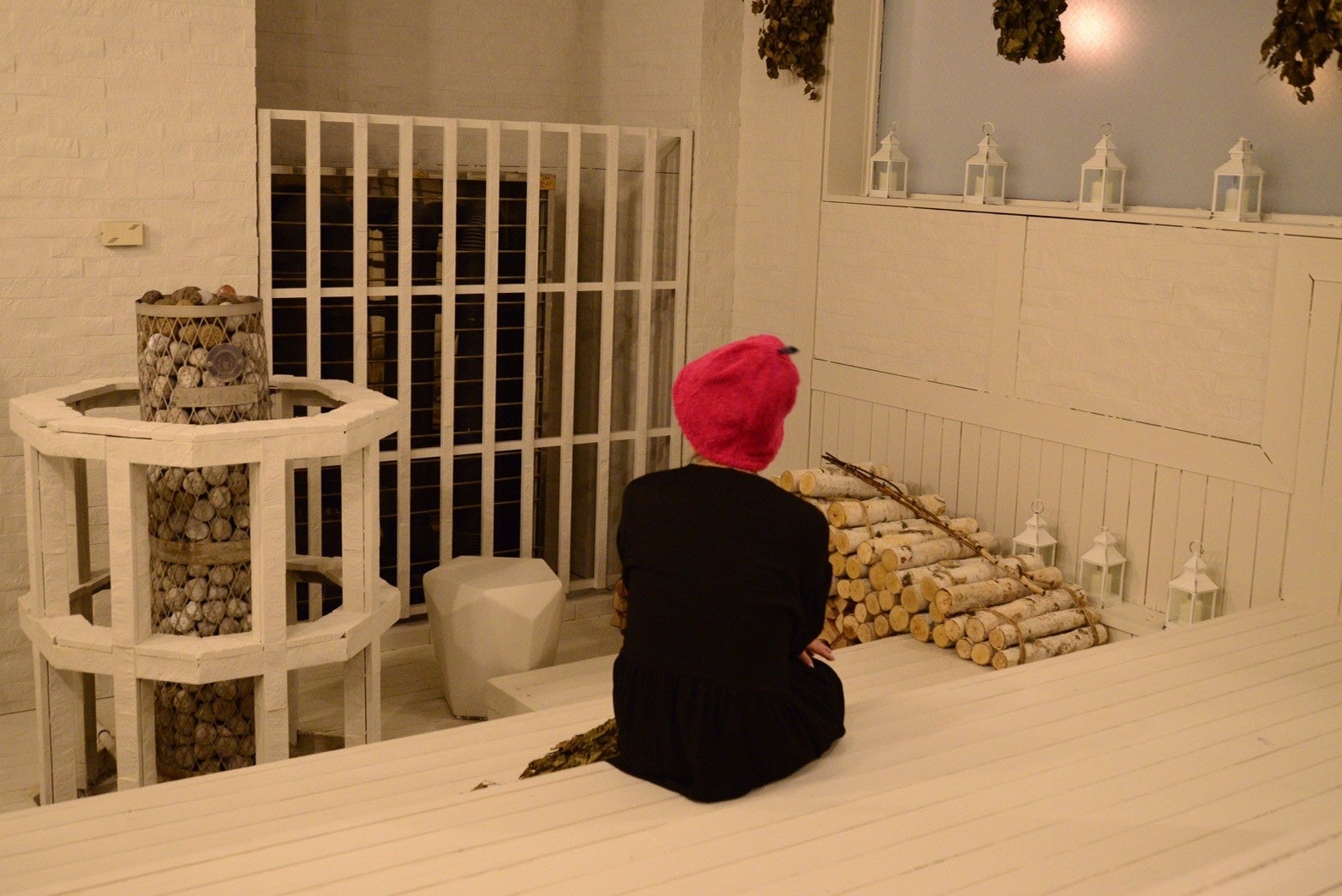 女性サウナ室シロノサウナ