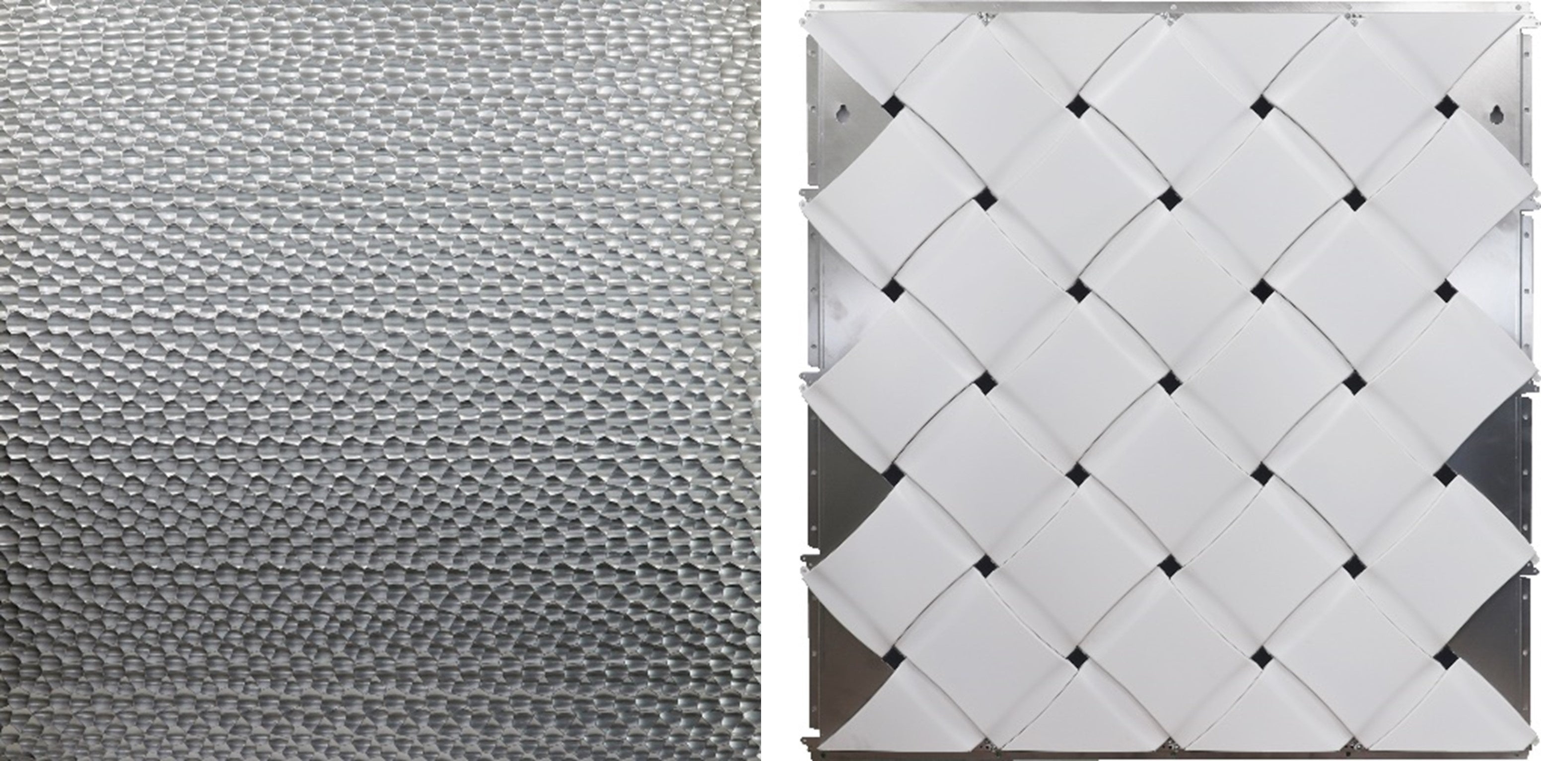 規格サイズパネル「HATSURI」　※写真は塗装なし　／　「網代」