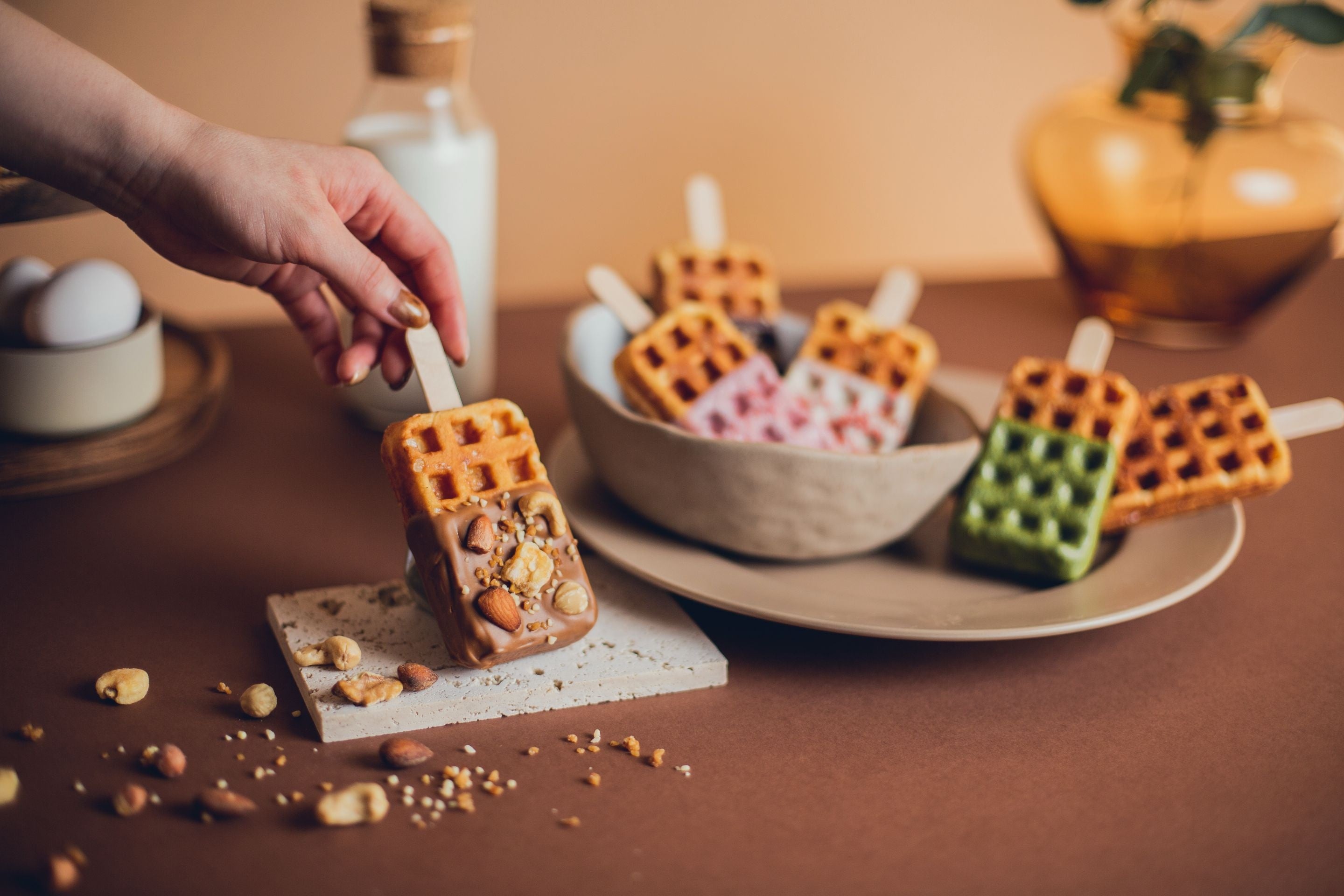 ドクロ(ハット)★ワッフル★ハロウィン ドクロ(♡)☆ワッフル☆ハロウィン