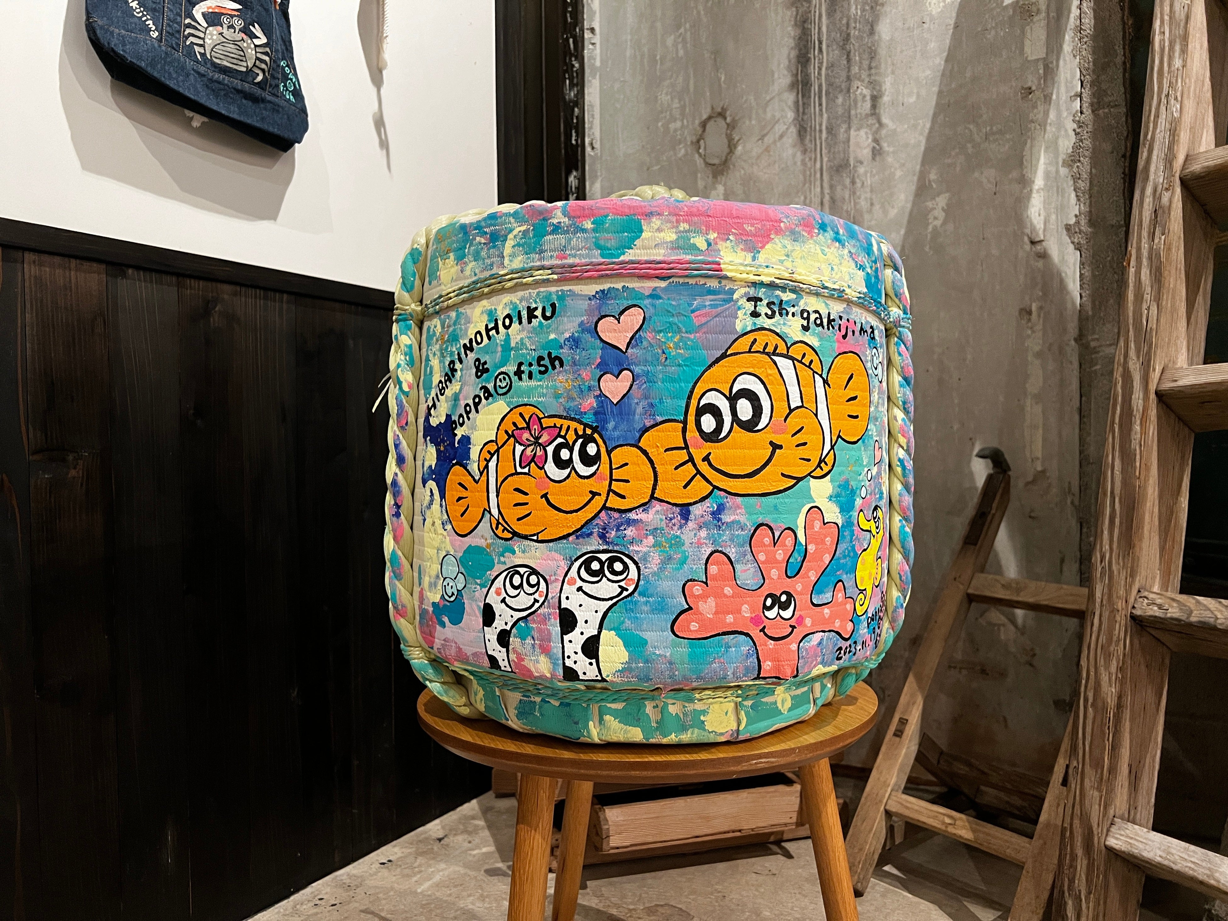 poppafish×ひばりの保育 石垣のいえの園児のコラボ