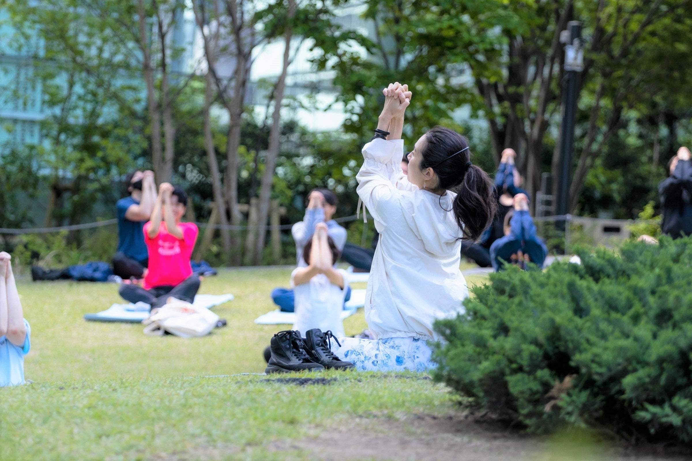 ヨガインストラクター・梅澤友里香さん担当プログラムの指導風景