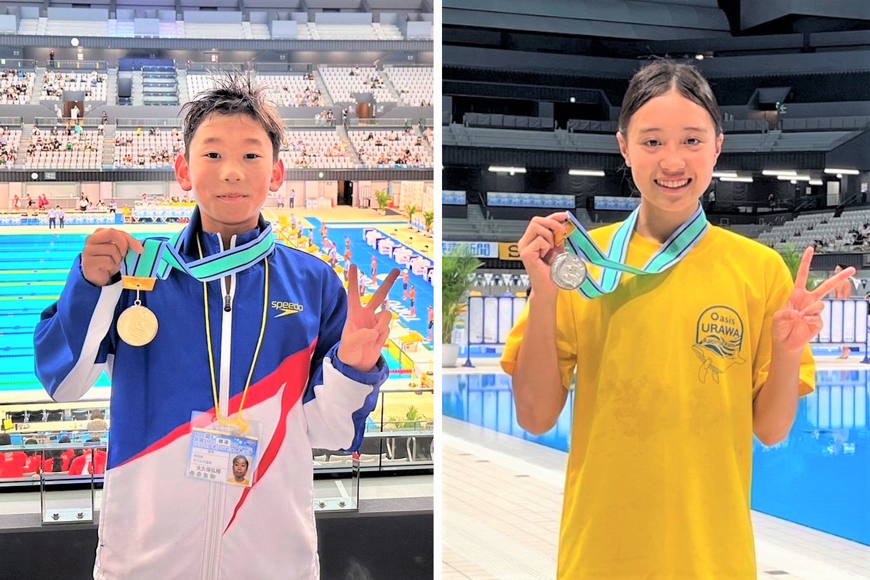 左:大久保弘翔選手 右:田島ありす選手