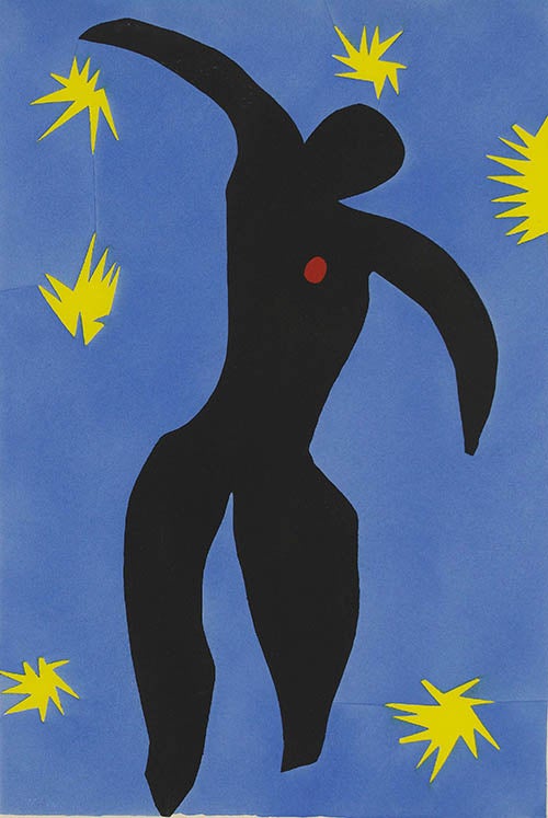 アンリ・マティス 《イカロス（版画シリーズ〈ジャズ〉より）》 1947年 ポショワール／アルシュ・ヴェラン紙 ポンピドゥー・センター／国立近代美術館 Centre Pompidou, Paris, Musée national d’art moderne-